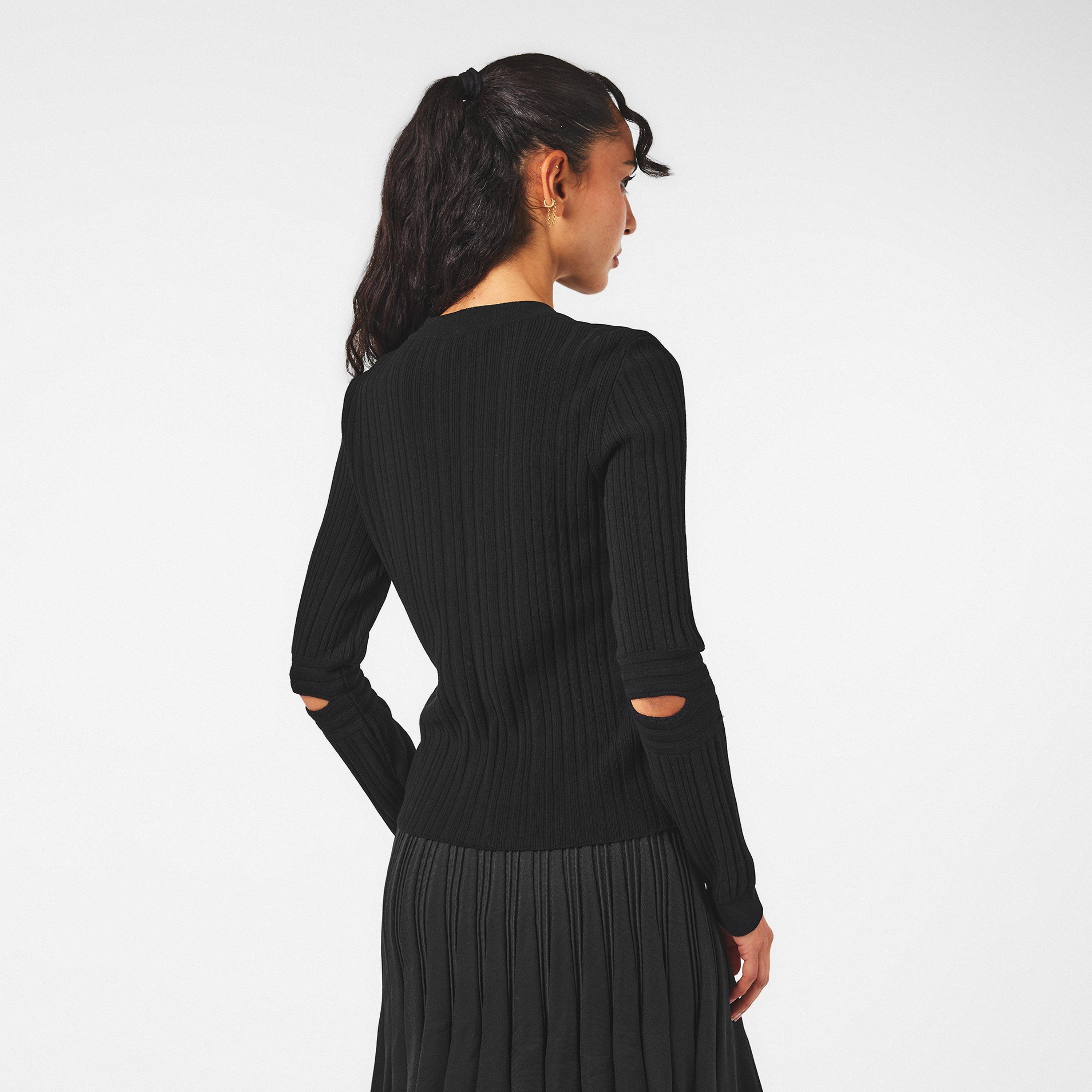 Black/White - Off White - Women's Cardigan - 4