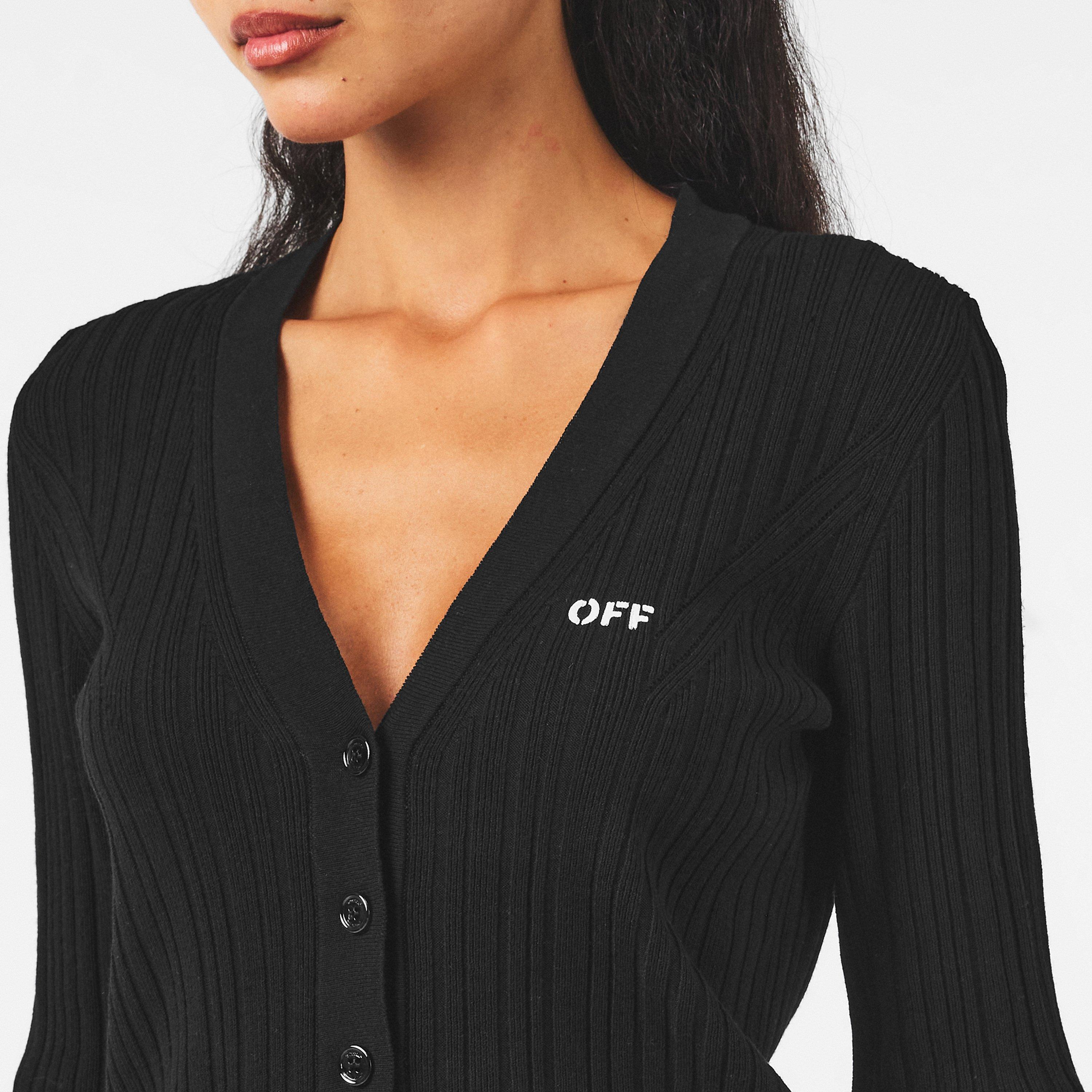 Black/White - Off White - Women's Cardigan - 5