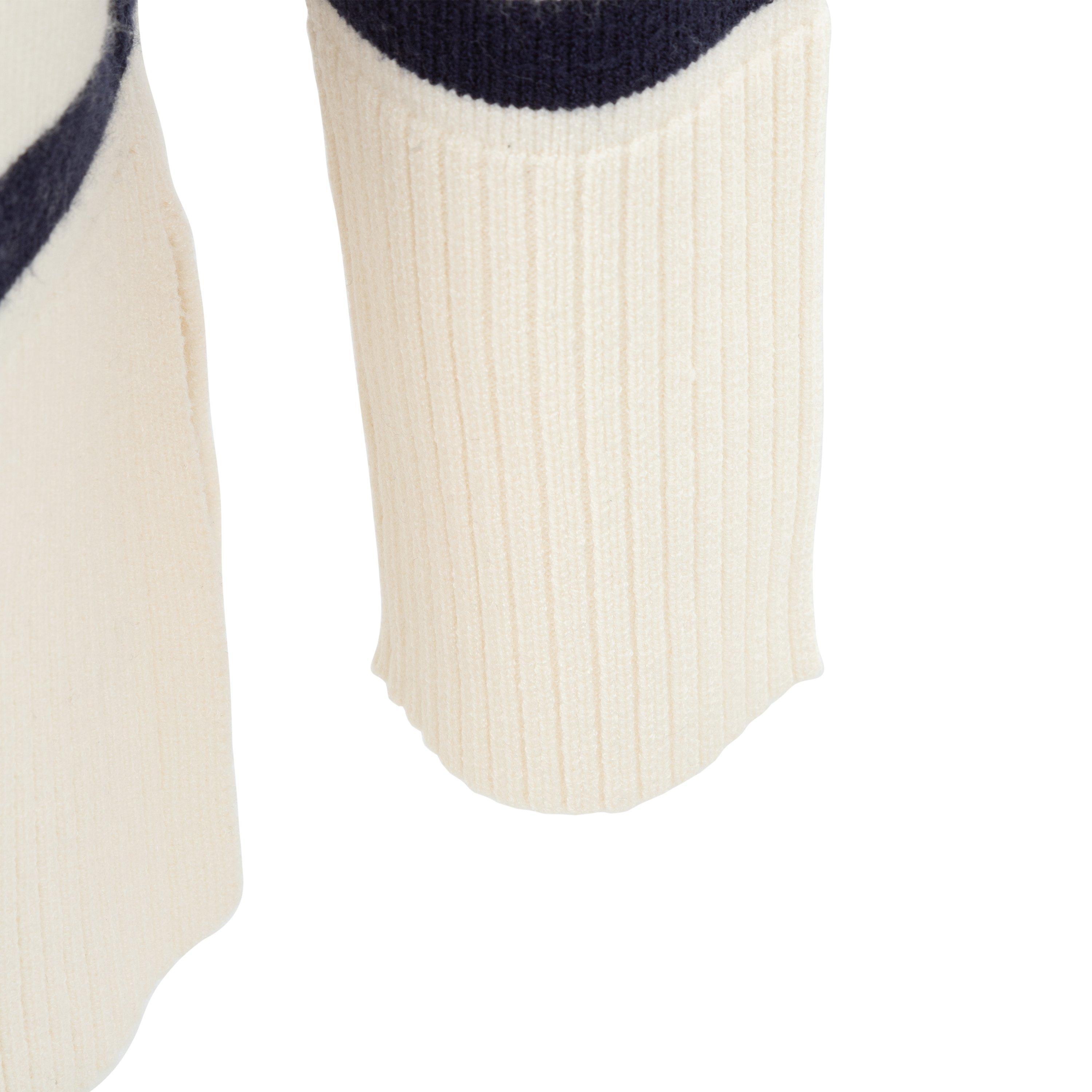 Nero/Bianco - Miso - V-Neck Cuff Stripe Cardigan - 4