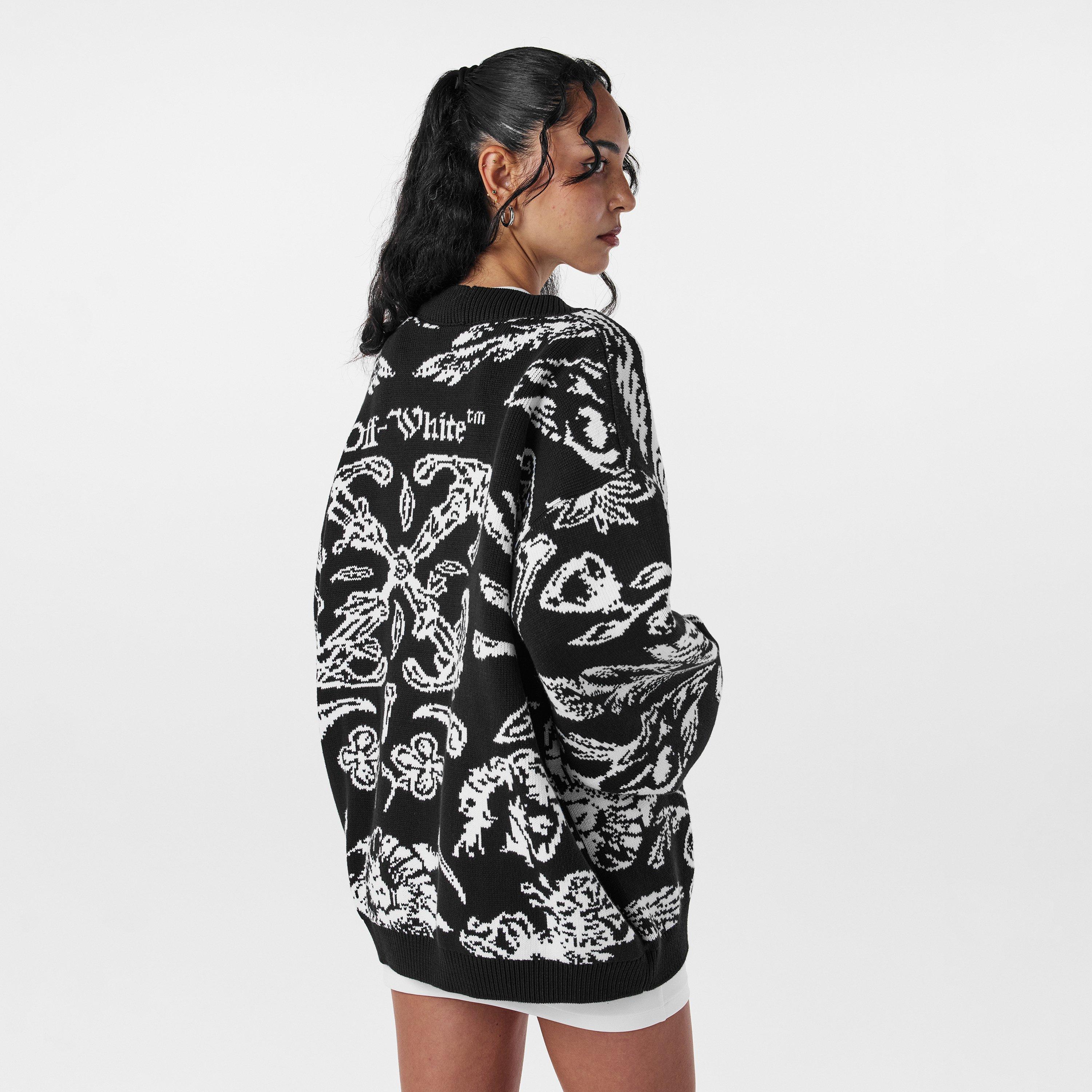 Black/White - Off White - Women's Cardigan - 4