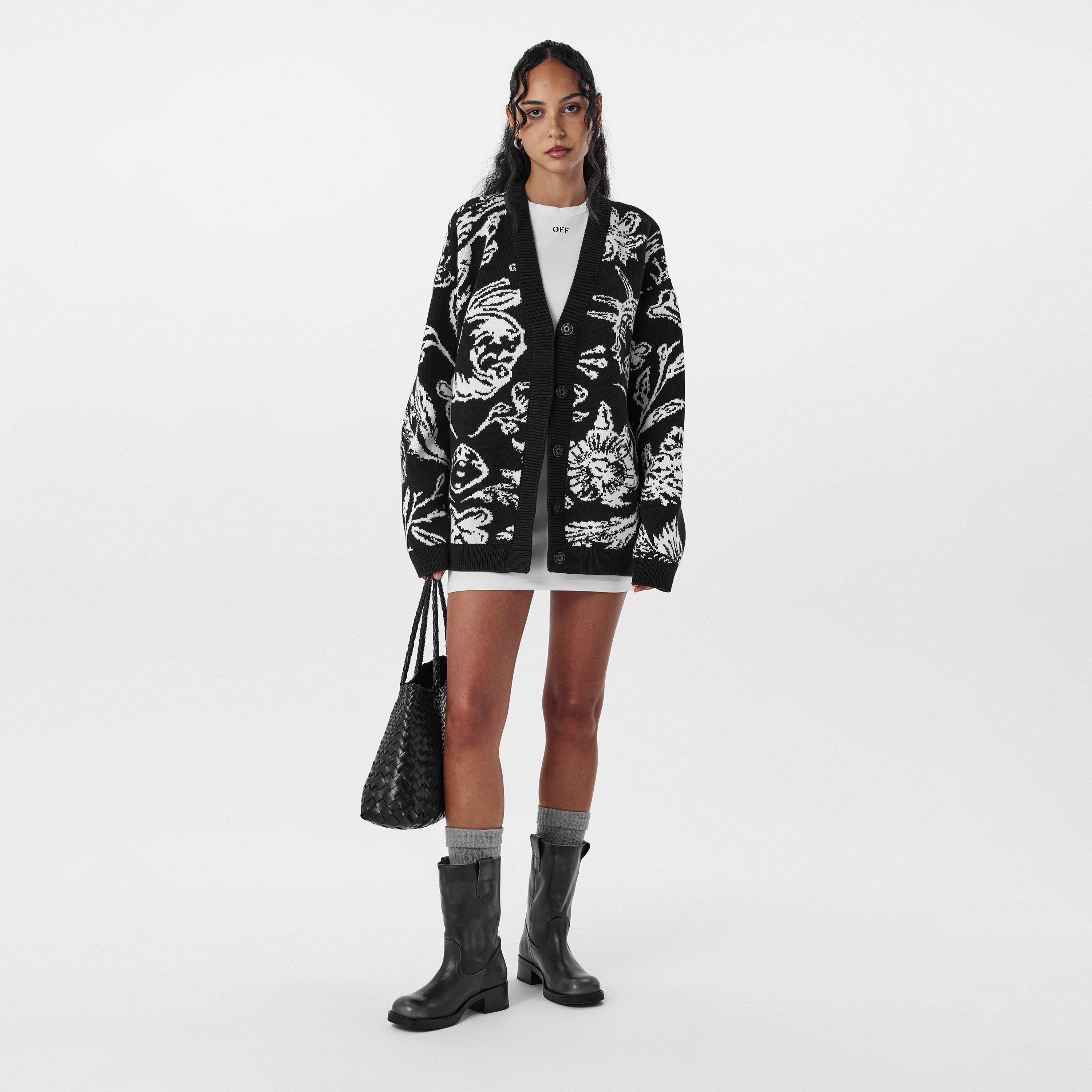 Black/White - Off White - Women's Cardigan - 6