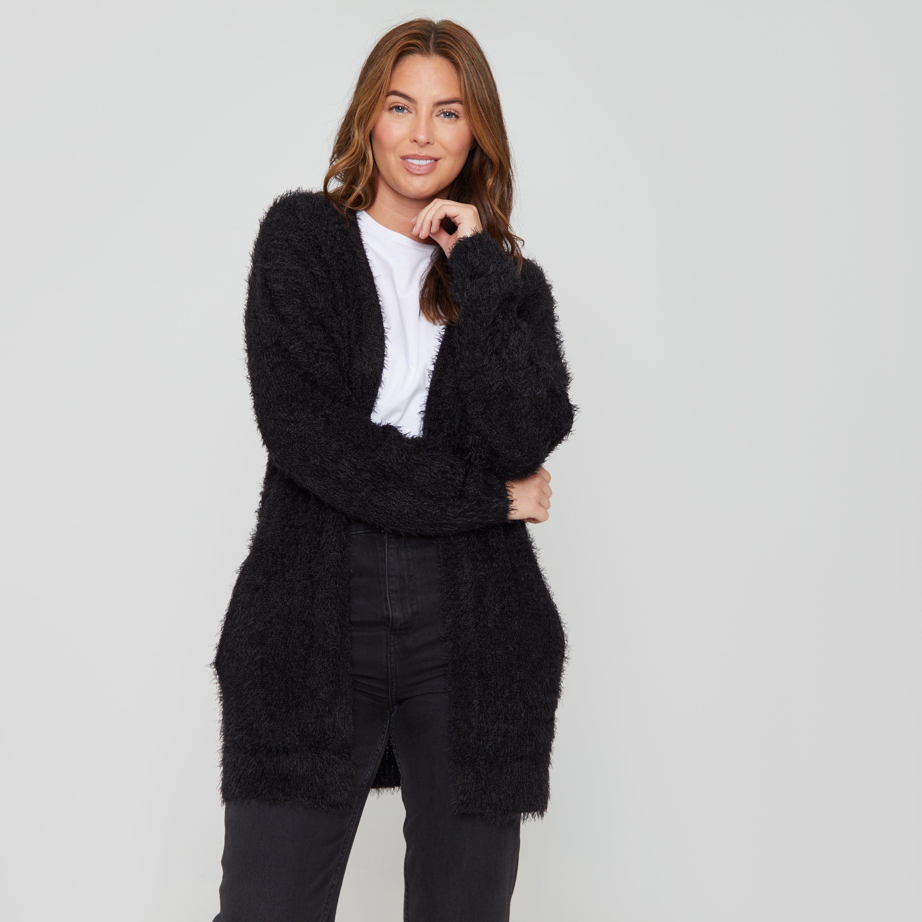 BLACK - Be You - Women's BeYou Fluffy Cardigan - 2