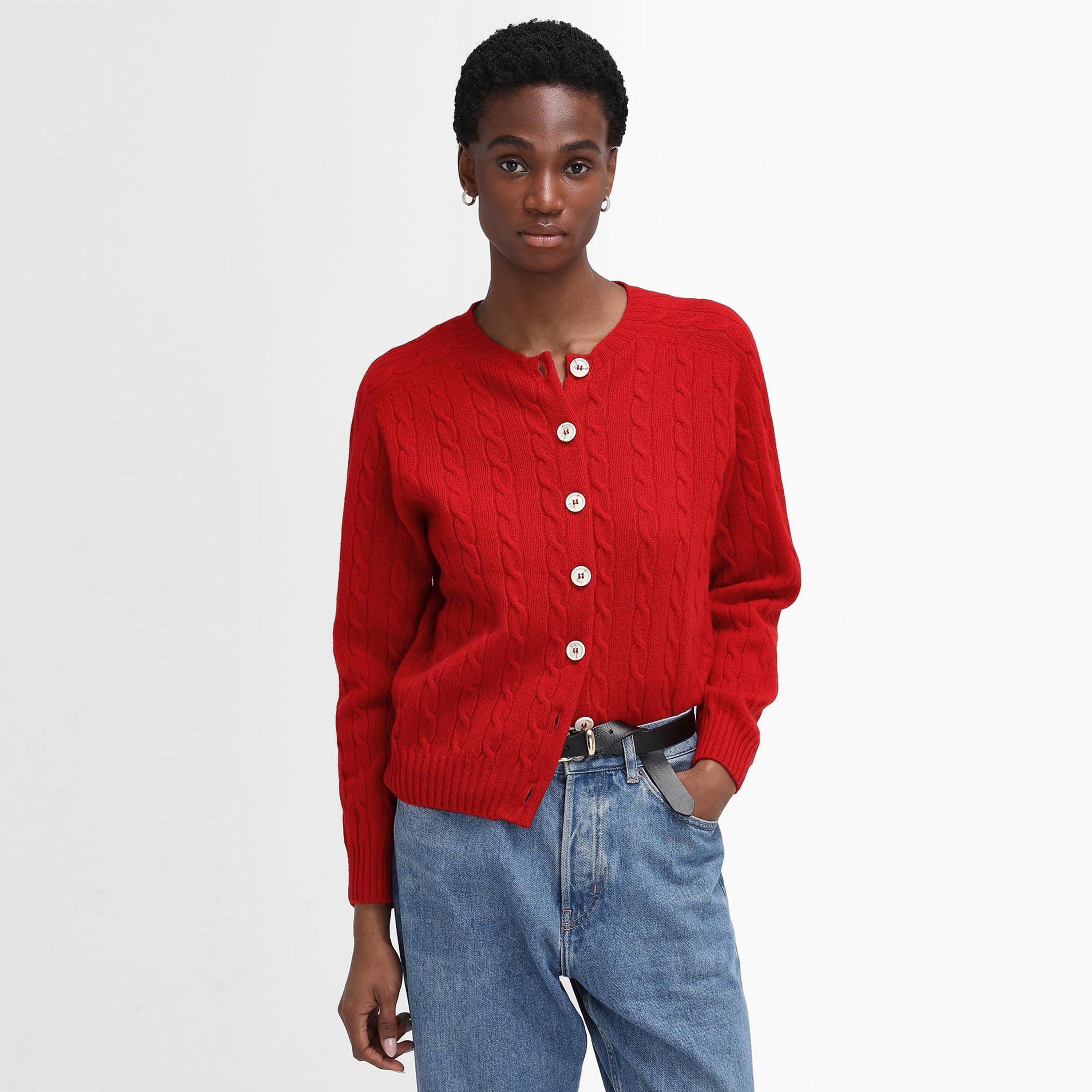 Ruby Red - Barbour - The Edit by Alexa Gail Cardigan - 2