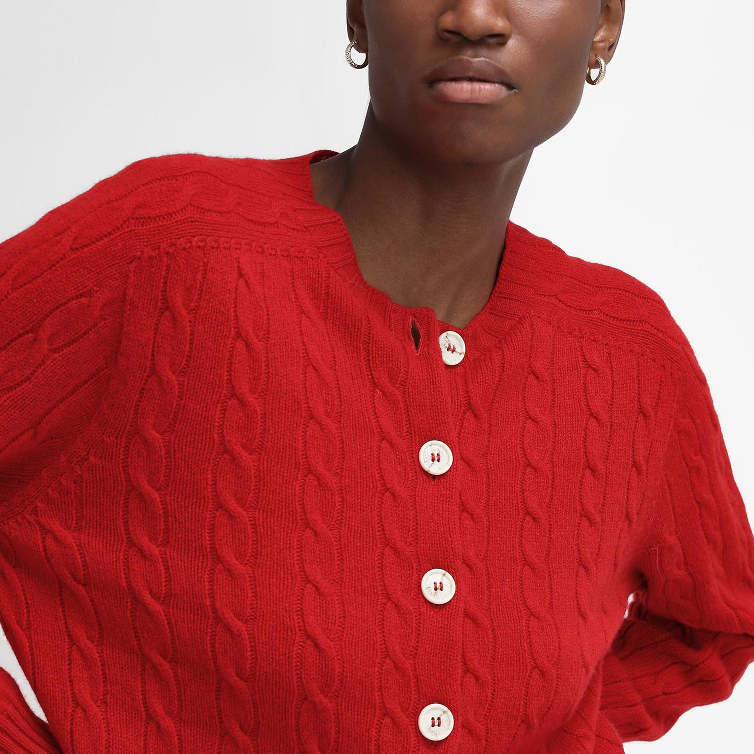 Ruby Red - Barbour - The Edit by Alexa Gail Cardigan - 4
