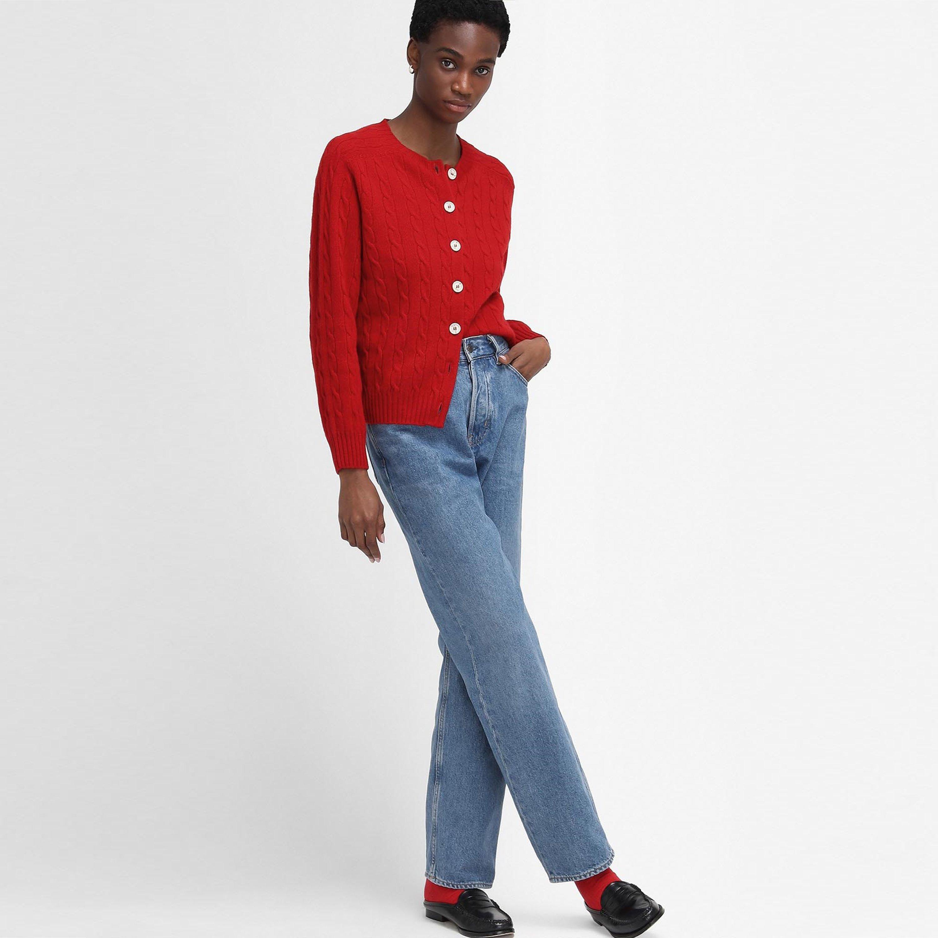 Ruby Red - Barbour - The Edit by Alexa Gail Cardigan - 5