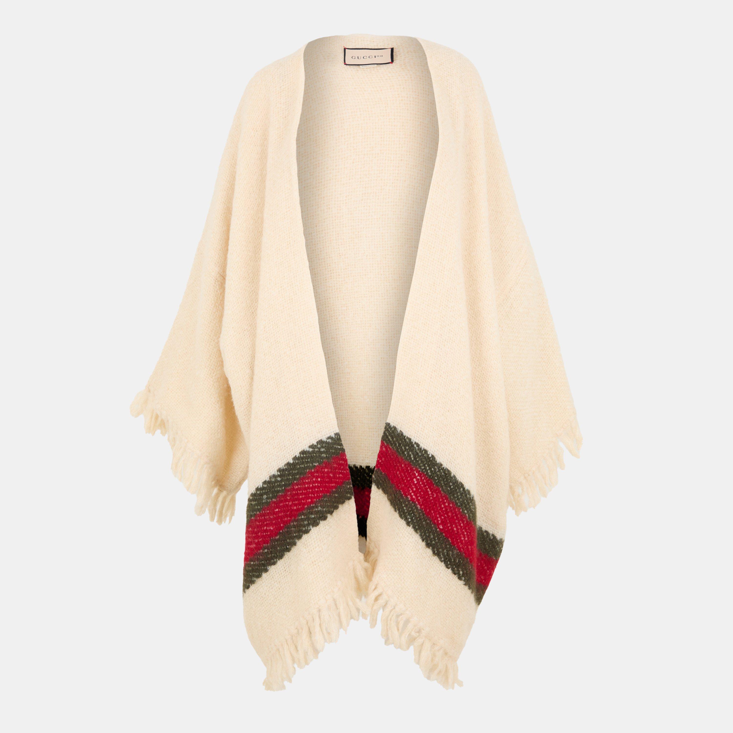 Ivory/Green/Red - Gucci - Women's Tailored Fit Cardigan - 1