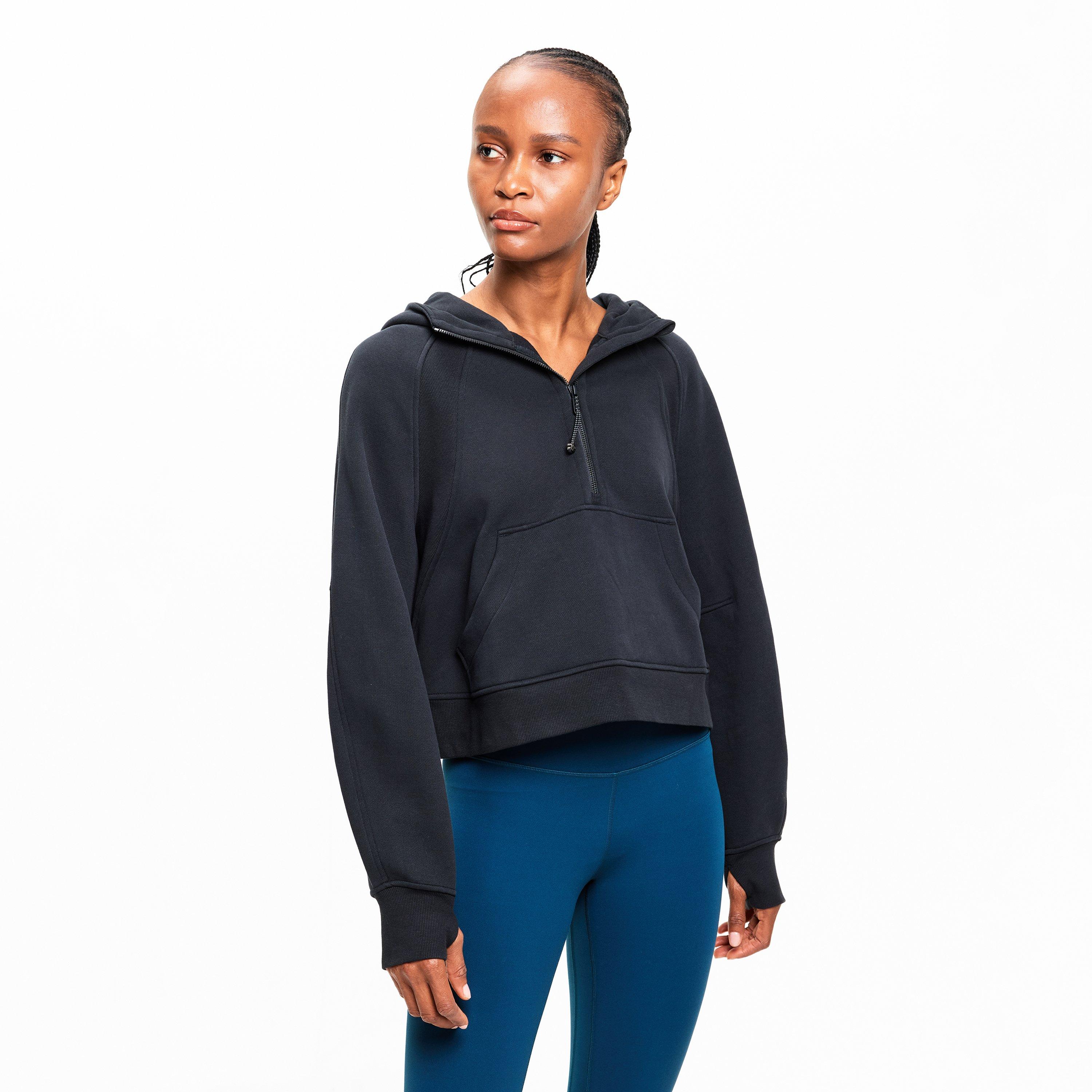 Black - Lululemon - Women'S Logo Cotton Oversized Zipped Hoodie - 3