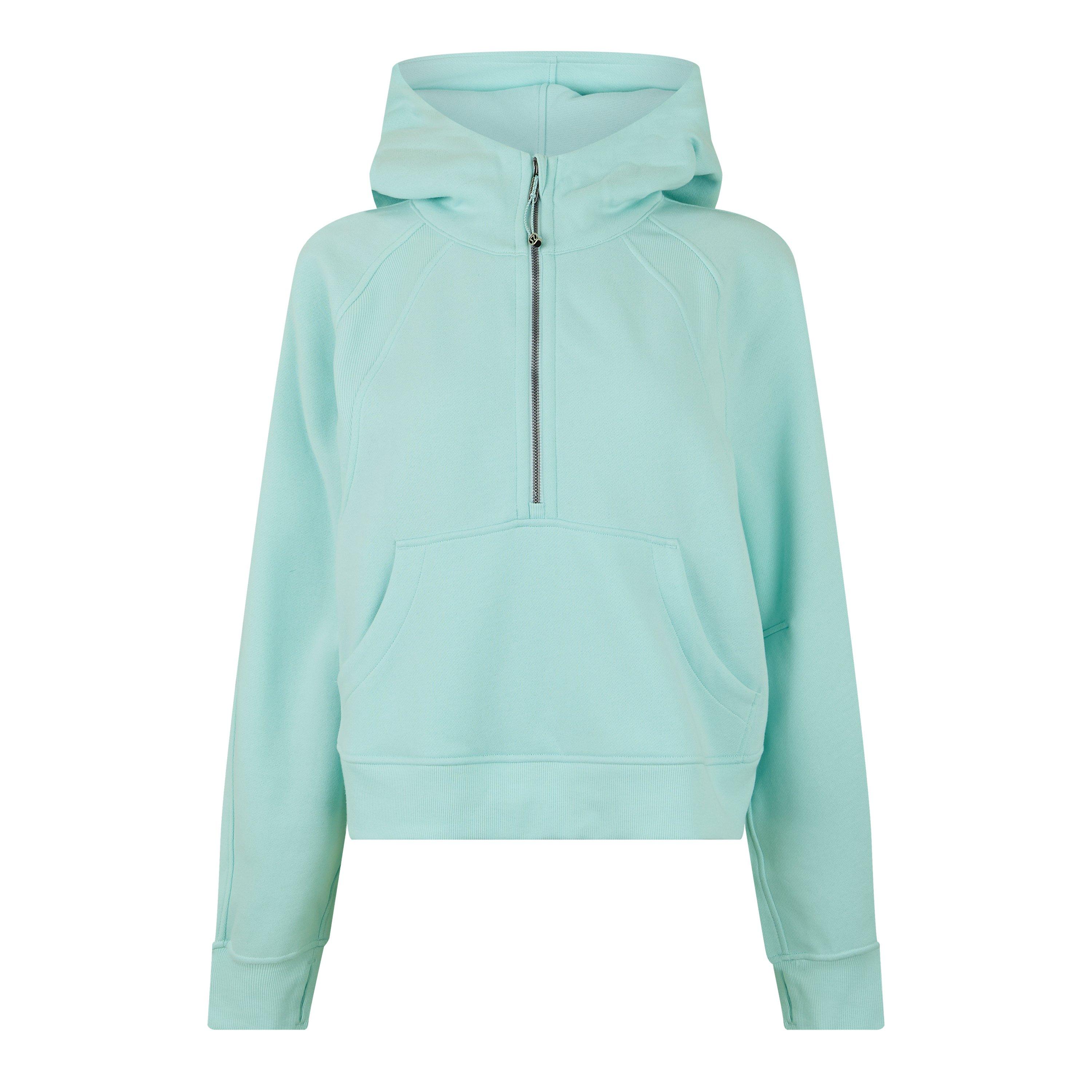 Sea Mist - Lululemon - Women'S Logo Cotton Oversized Zipped Hoodie - 5