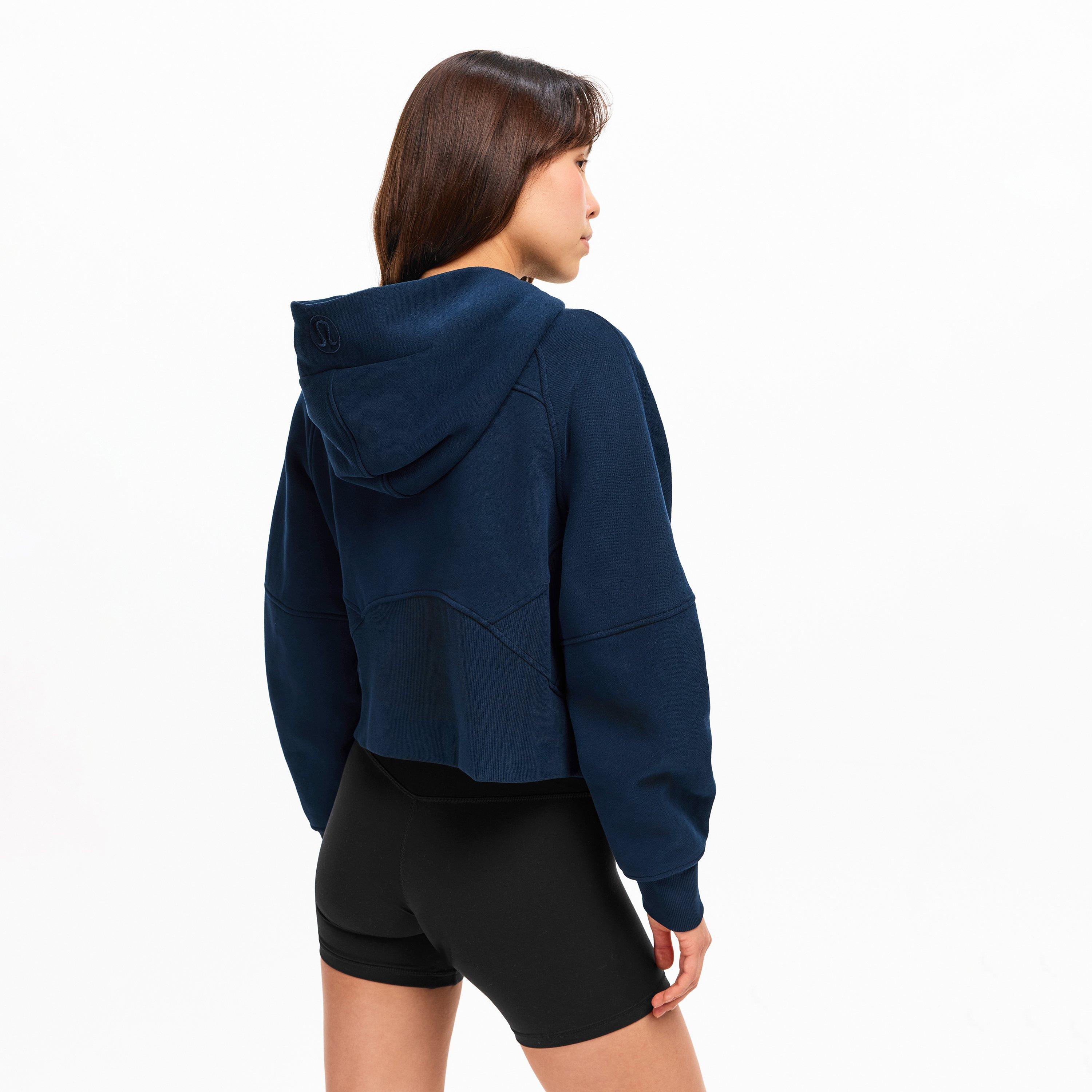 True Navy/Gold - Lululemon - Women'S Logo Cotton Oversized Zipped Hoodie - 4
