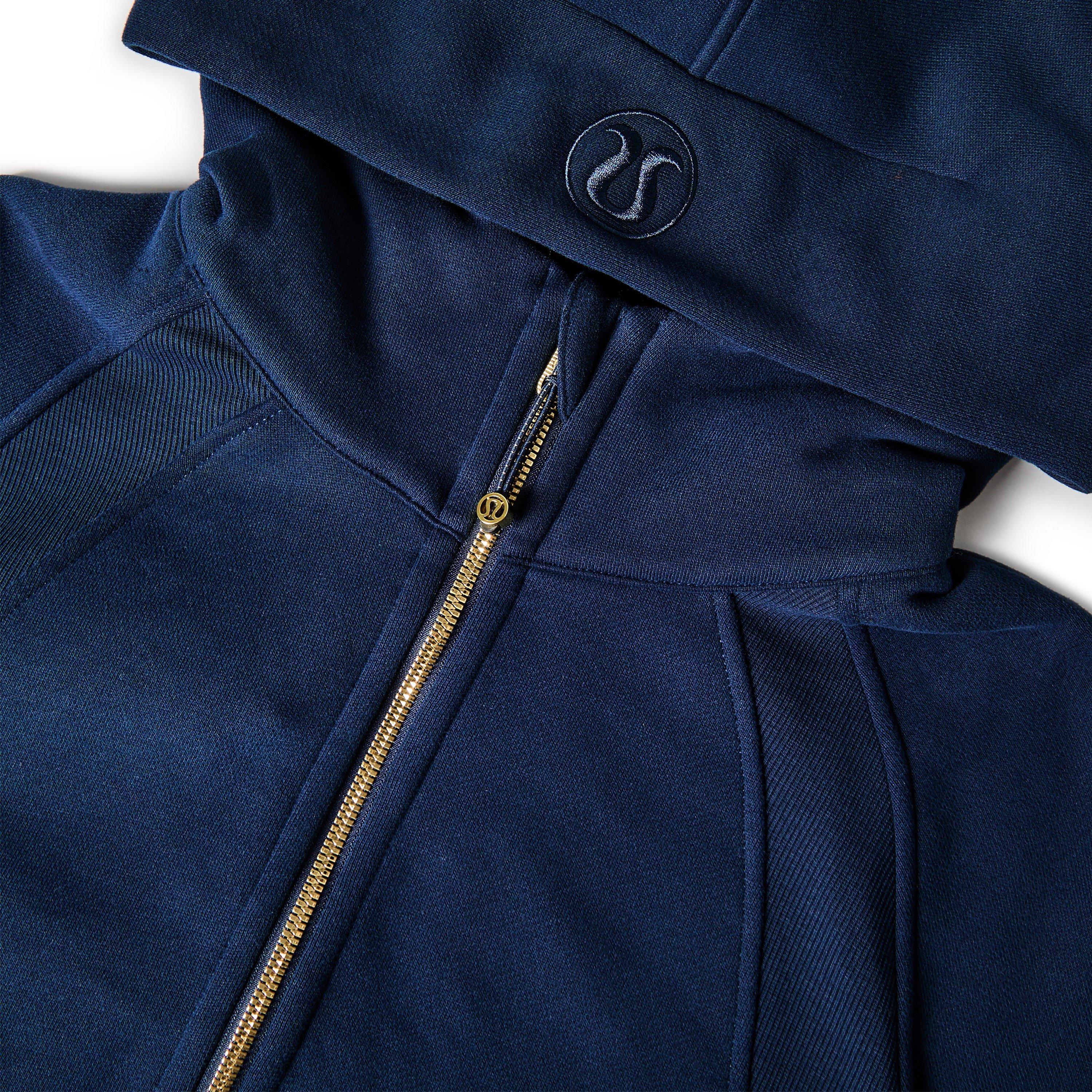 True Navy/Gold - Lululemon - Women'S Logo Cotton Oversized Zipped Hoodie - 5