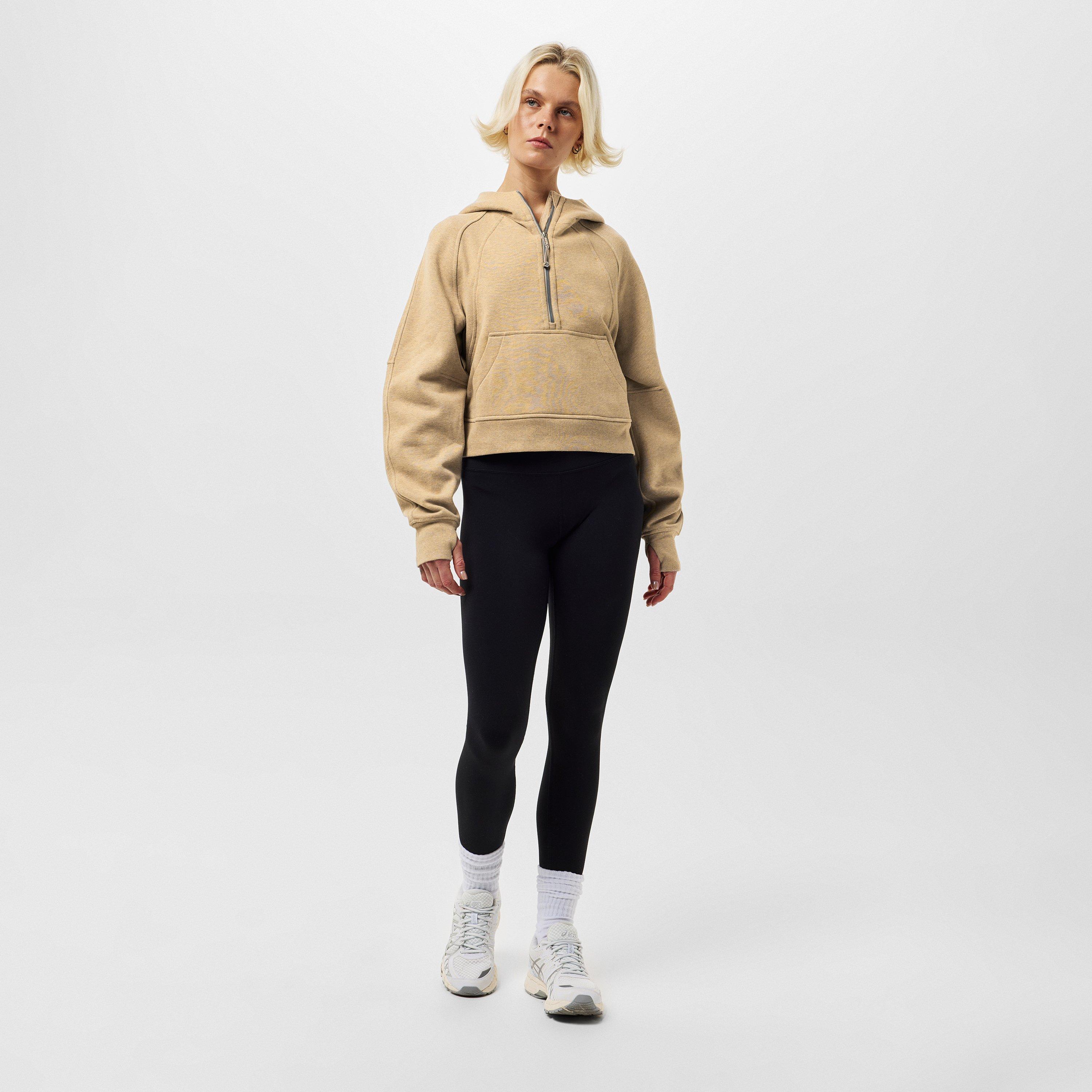 Heathered Nut - Lululemon - Women'S Logo Cotton Oversized Zipped Hoodie - 6