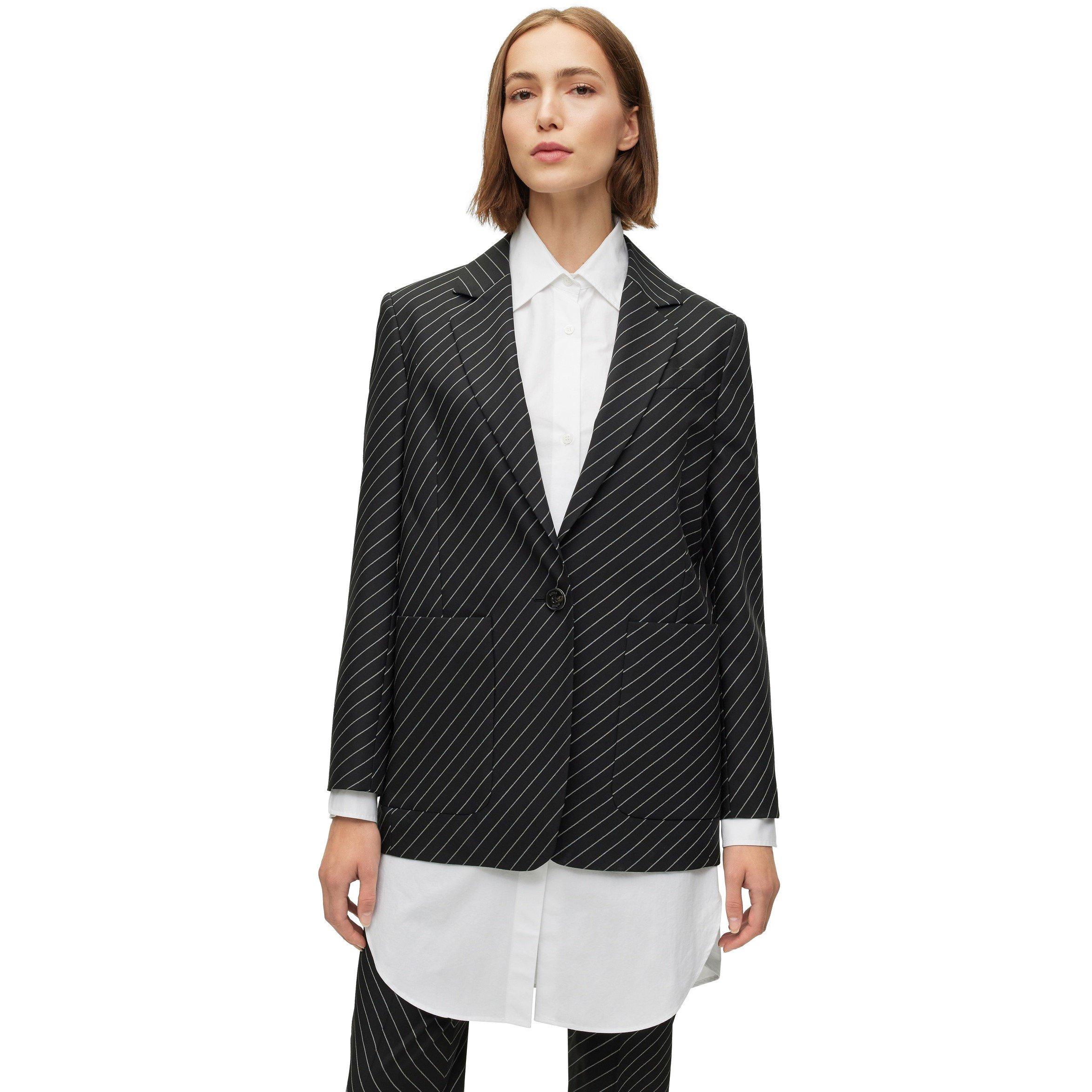 Boss Women's Jakua Structured Tailored Formal Jacket - Black - 6 (XS)