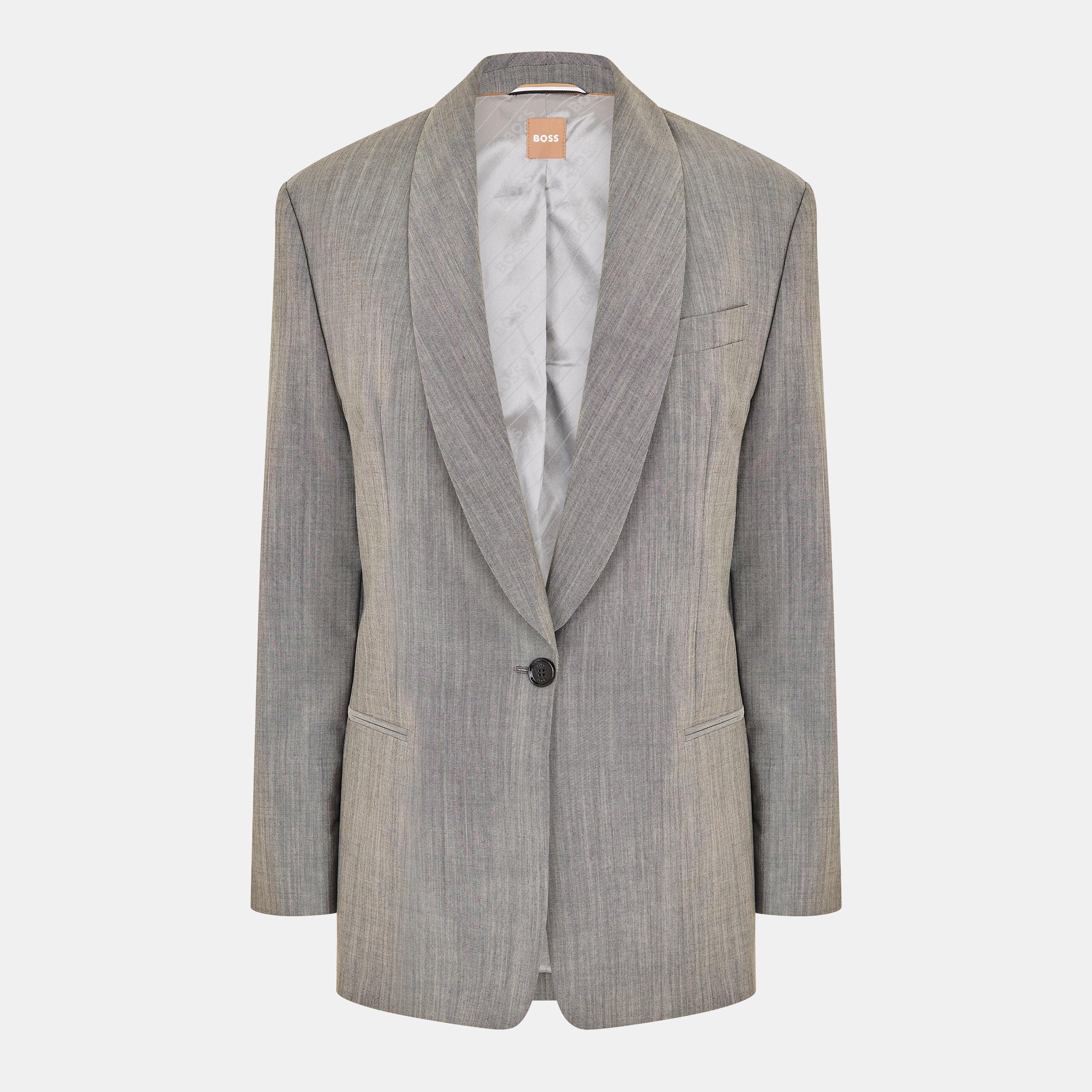 Boss Women's Jigago Formal Jacket - Silver - 10 (M)