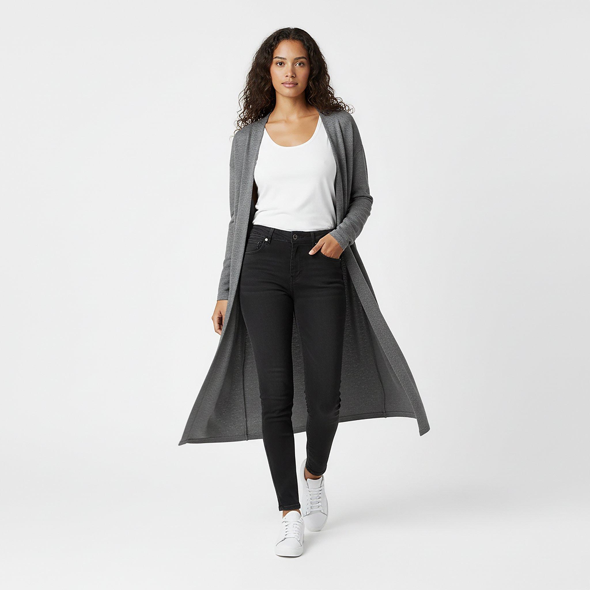 Charcoal Marl - Jack Wills - Maxi Length Cardigan - 5