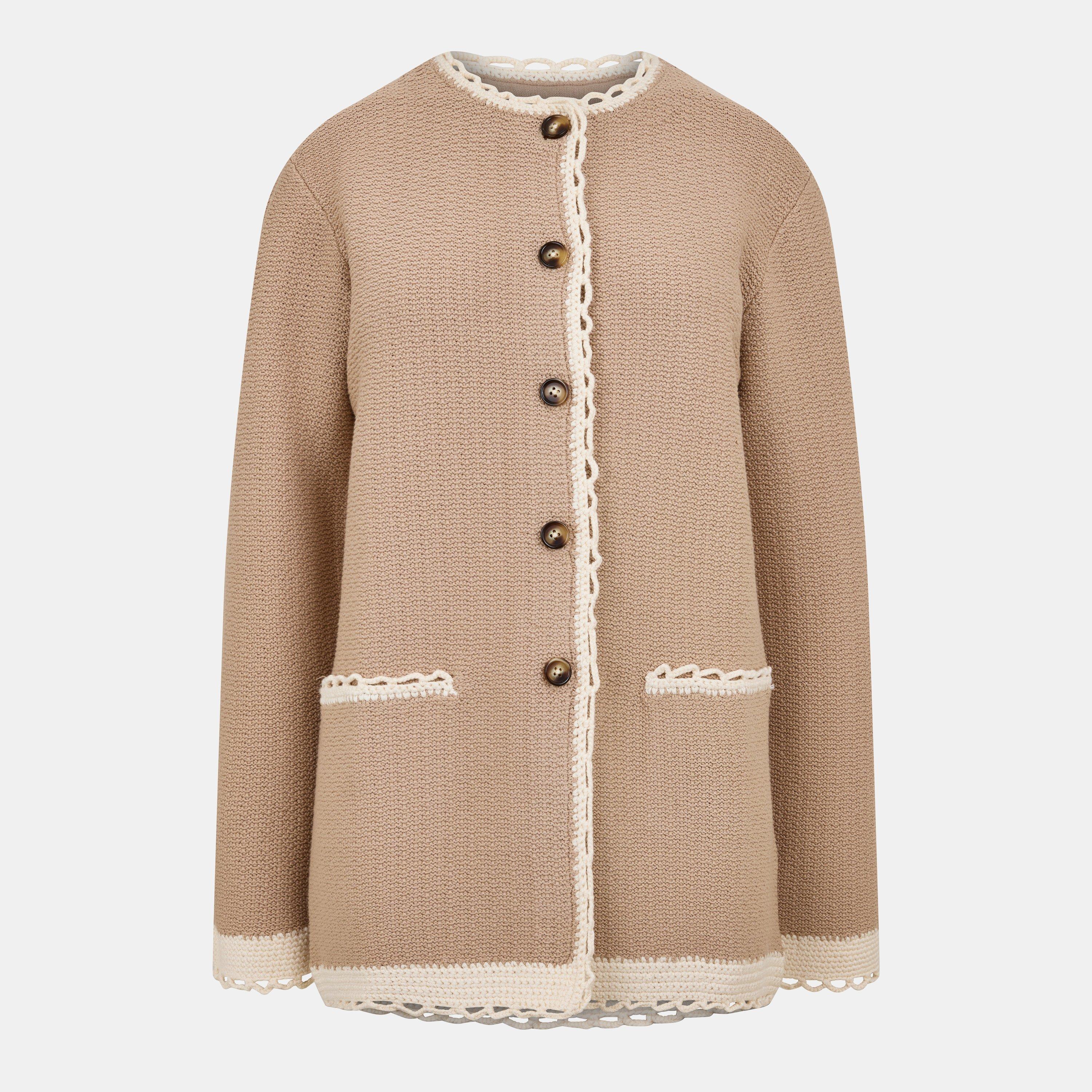 Posse Women's Willow Cardigan - Taupe - Size 10 (S)