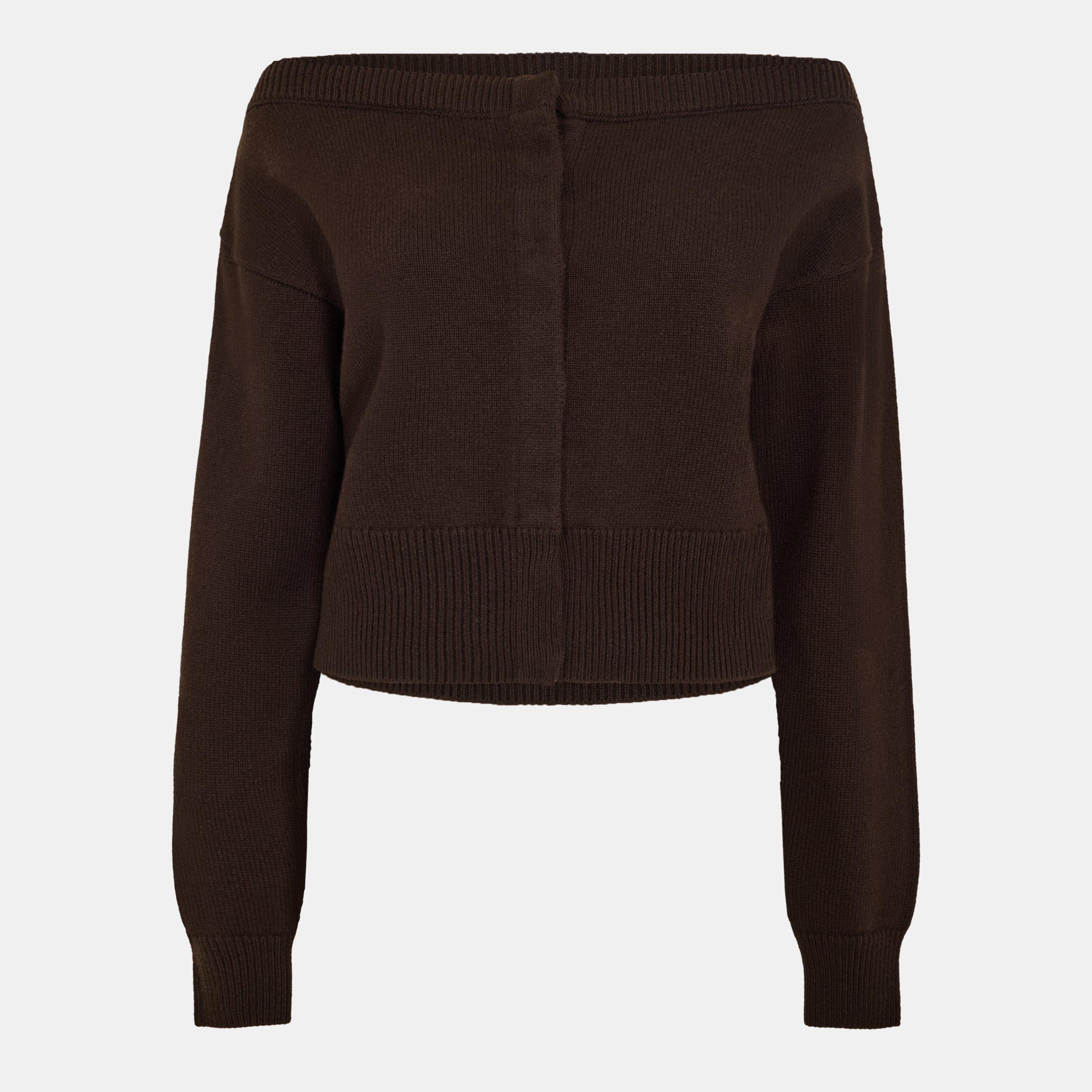 Tom Ford Women's Cashmere Cardigan - Chocolate Torte - Size 12 (M)