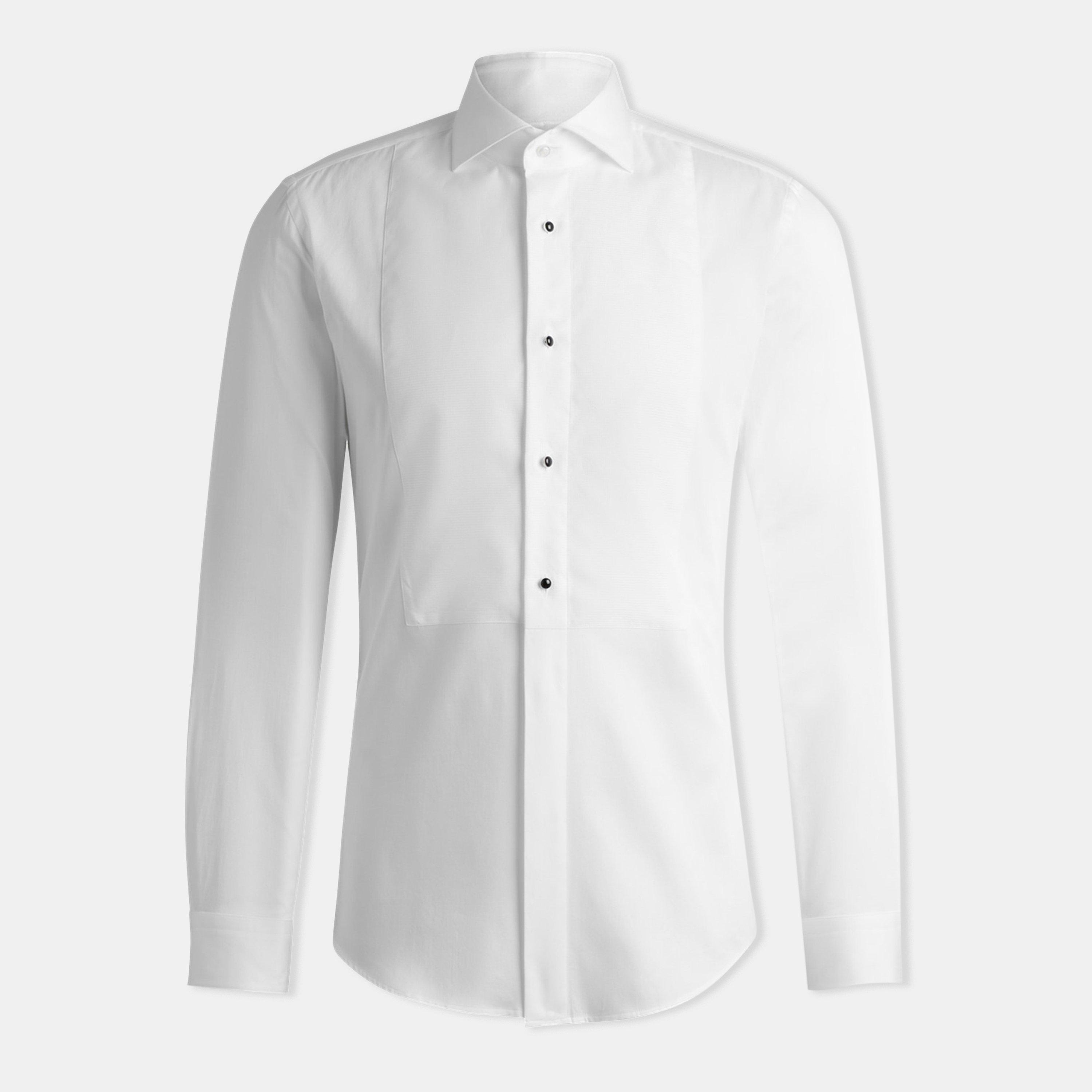White 100 - Boss - Men's H-Hank-Tux3 Black Long Sleeve Tailored Fit Dress Shirt