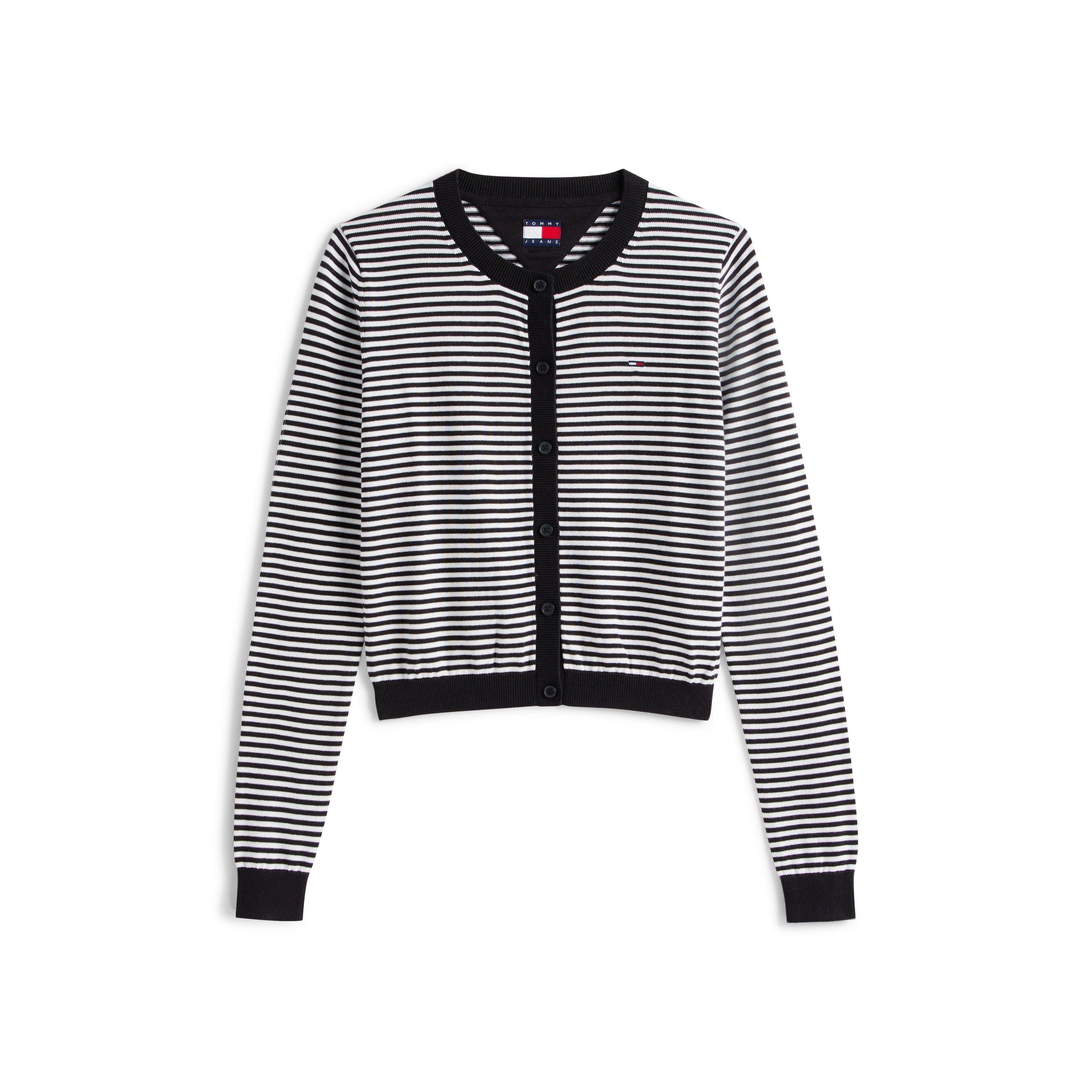 Tommy Jeans Women's Cardigan - Black Stripe - 14 (L)