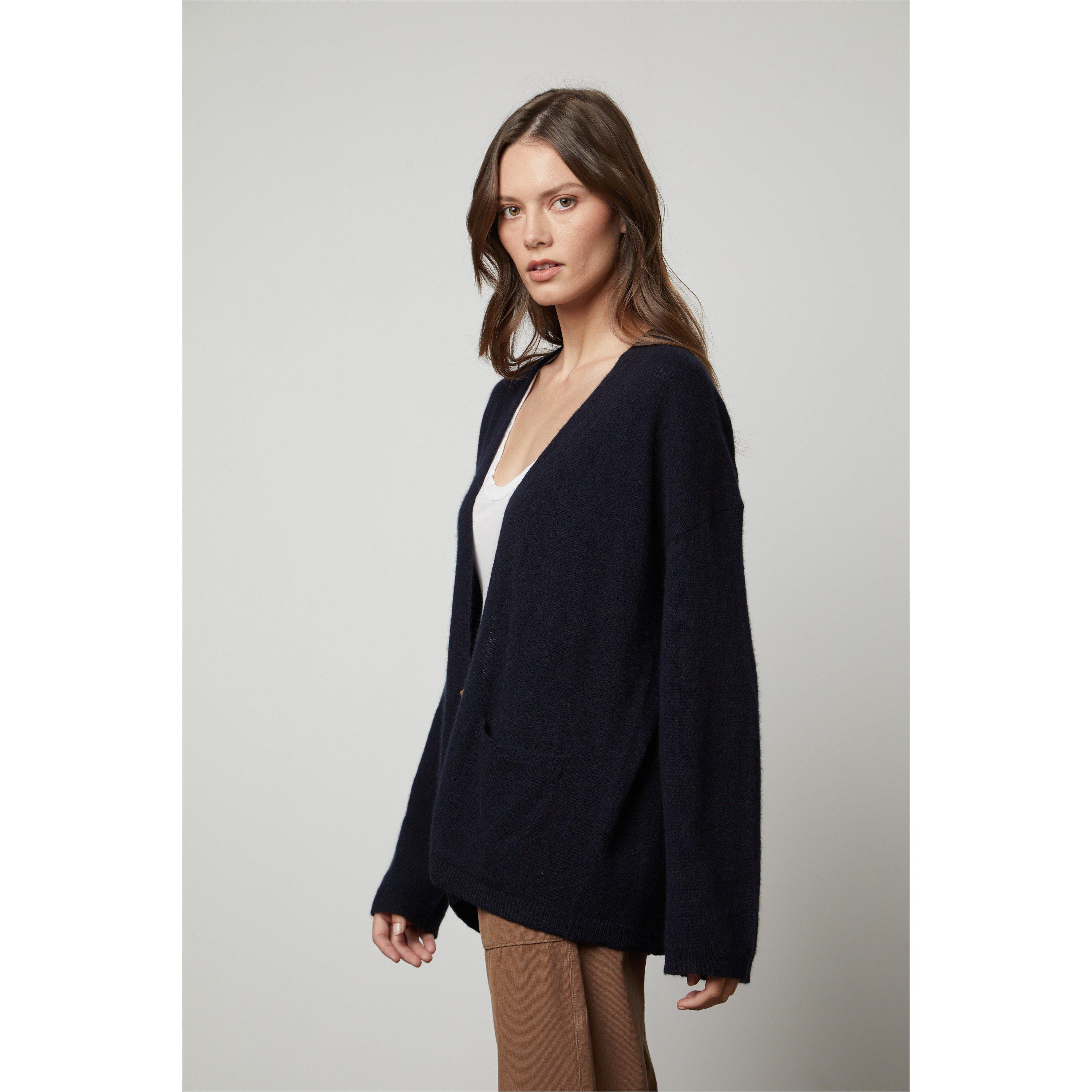 Velvet By Graham And Spencer Women's Cardigan - Navy - 8 (XS)