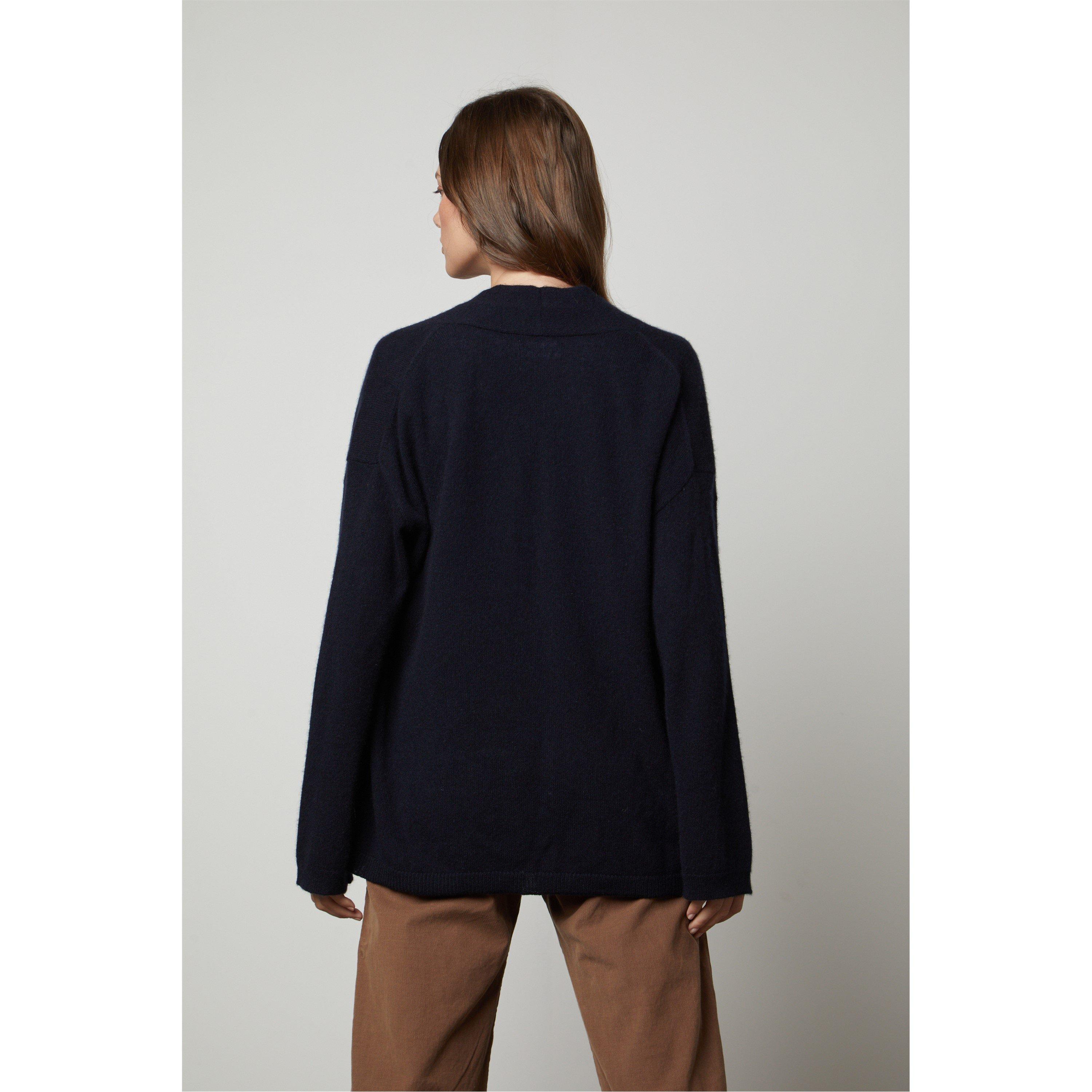 Navy - Velvet by Graham and Spencer - Women's Cardigan - 2
