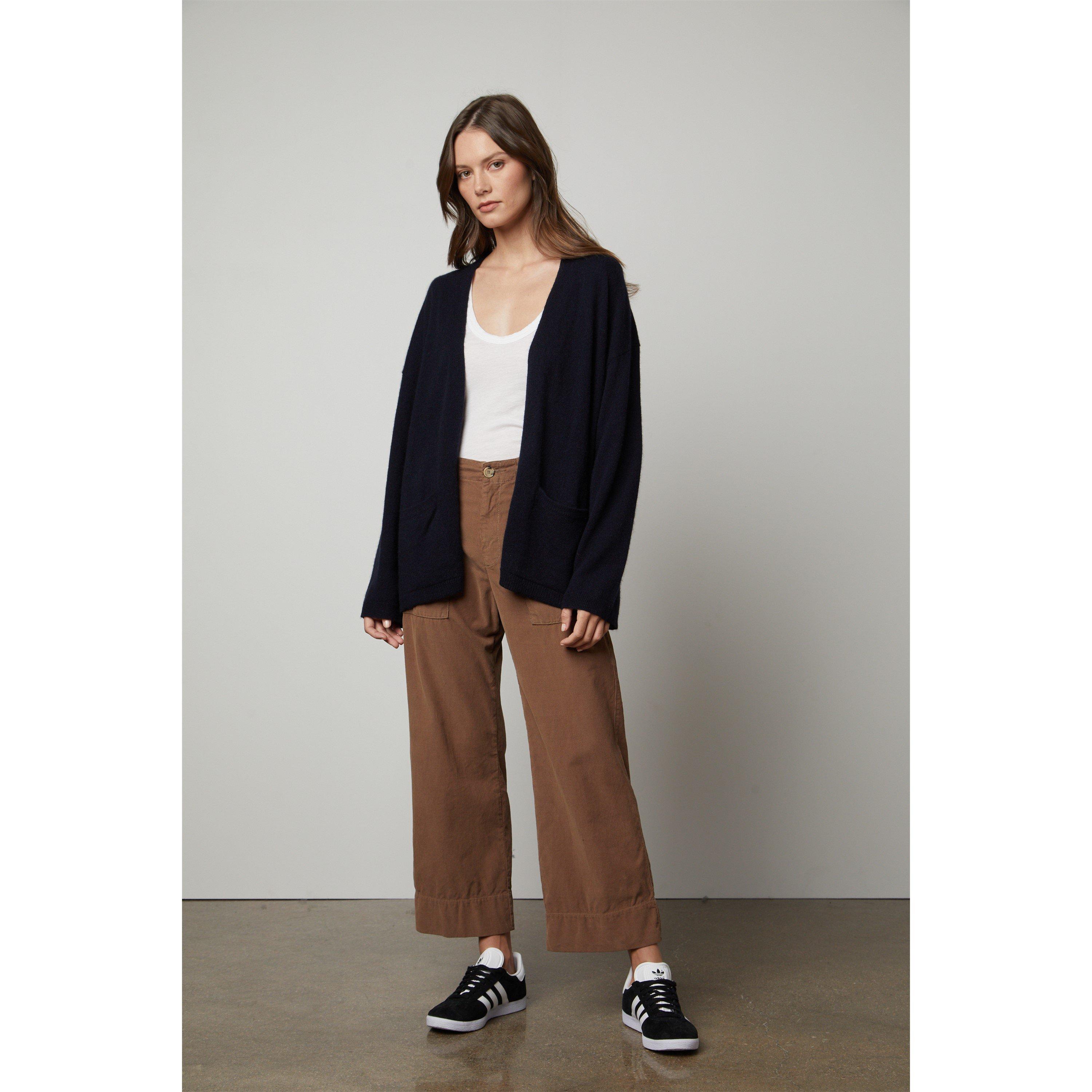 Navy - Velvet by Graham and Spencer - Women's Cardigan - 3