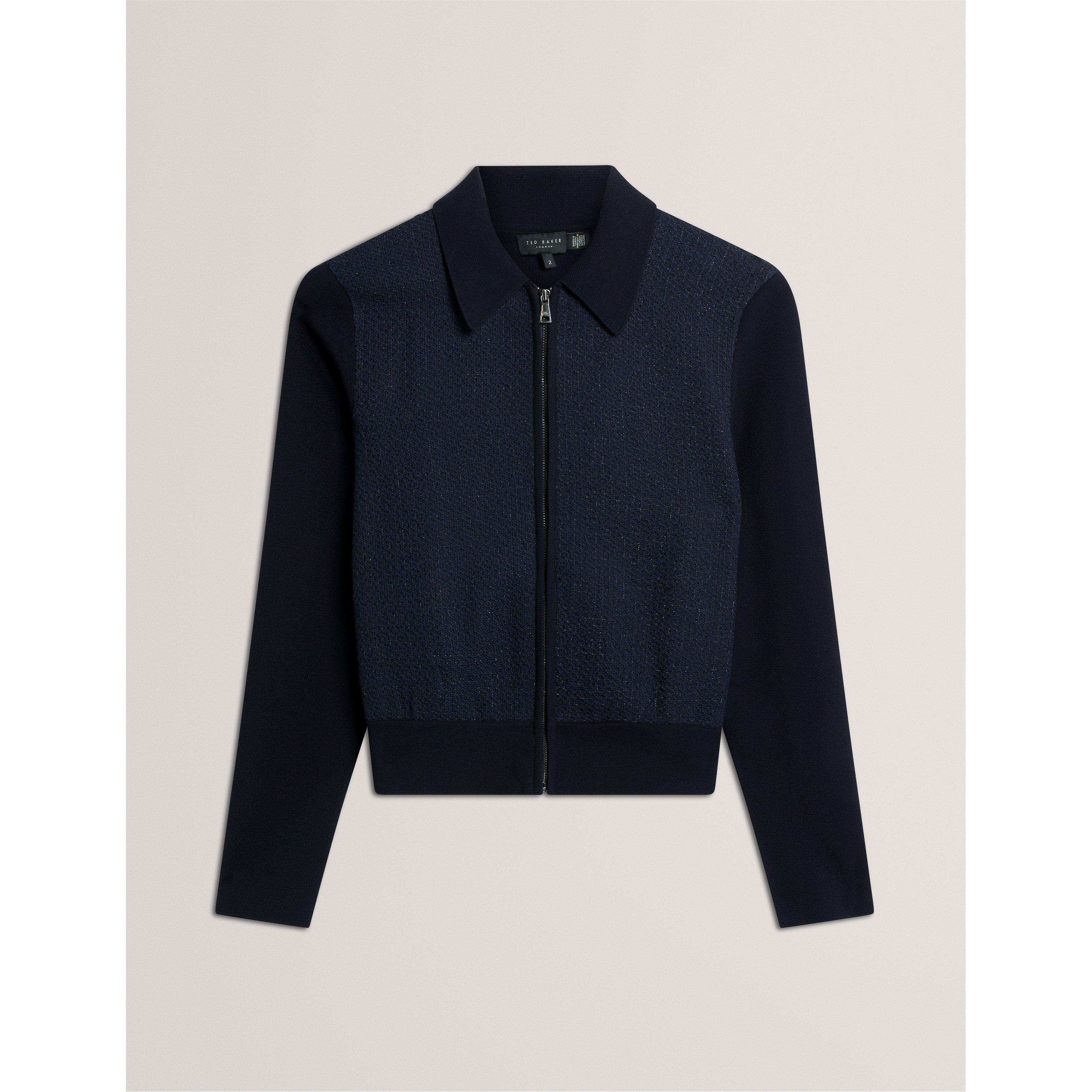 Ted Baker Women's Knitted Zipped Cardigan - Navy - 12 (M)