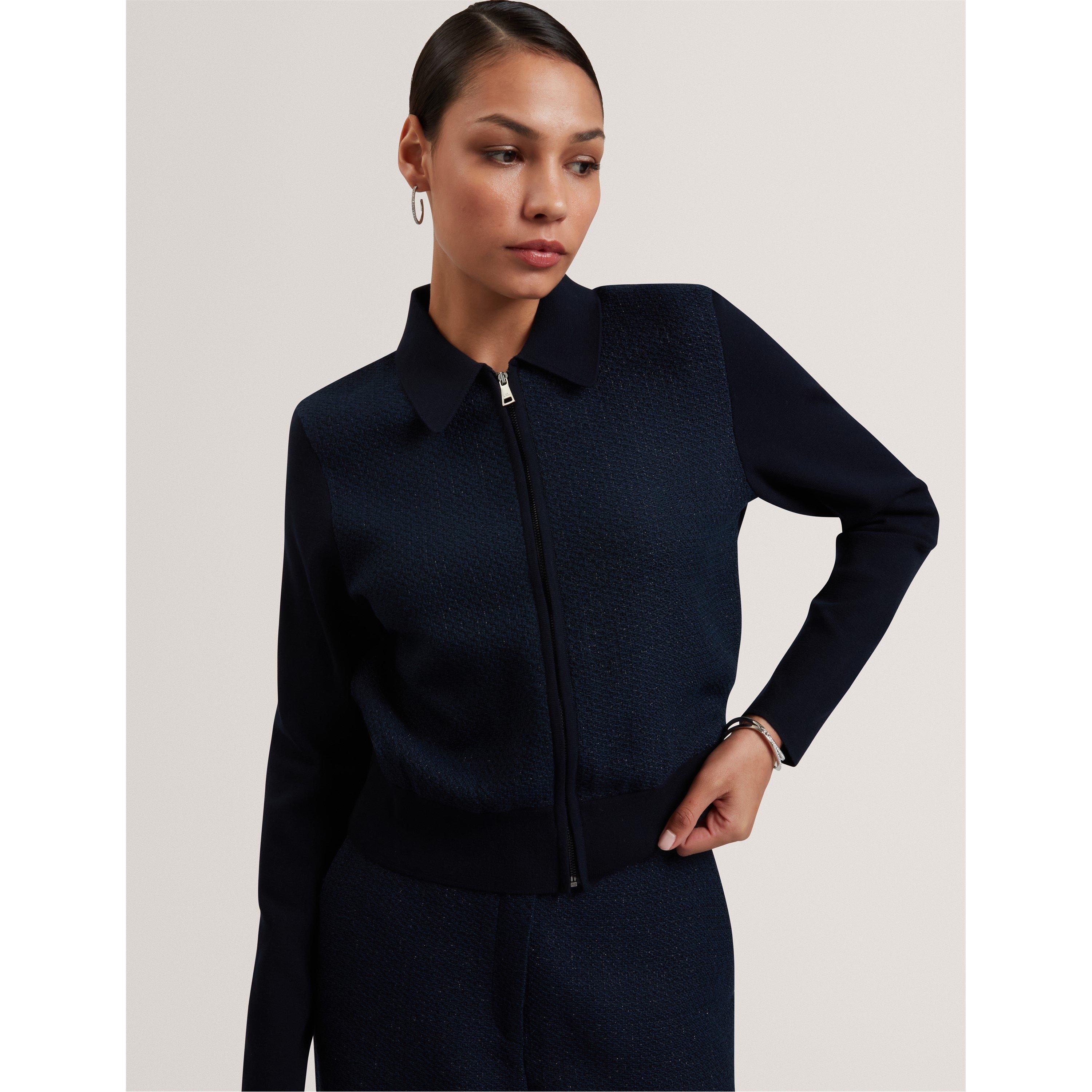 Navy - Ted Baker - Ted Knit Zip Cardi Ld61 - 2