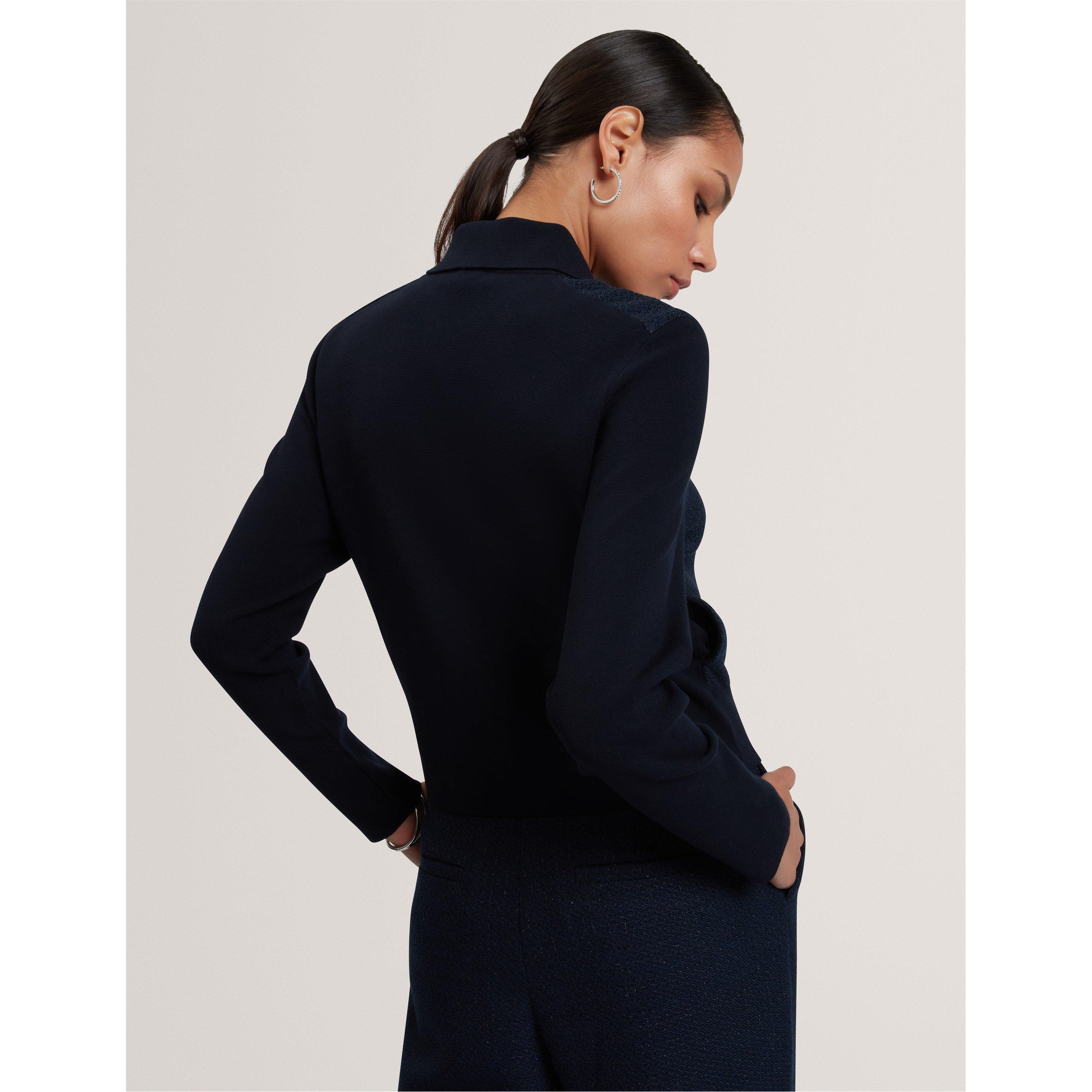 Navy - Ted Baker - Ted Knit Zip Cardi Ld61 - 3