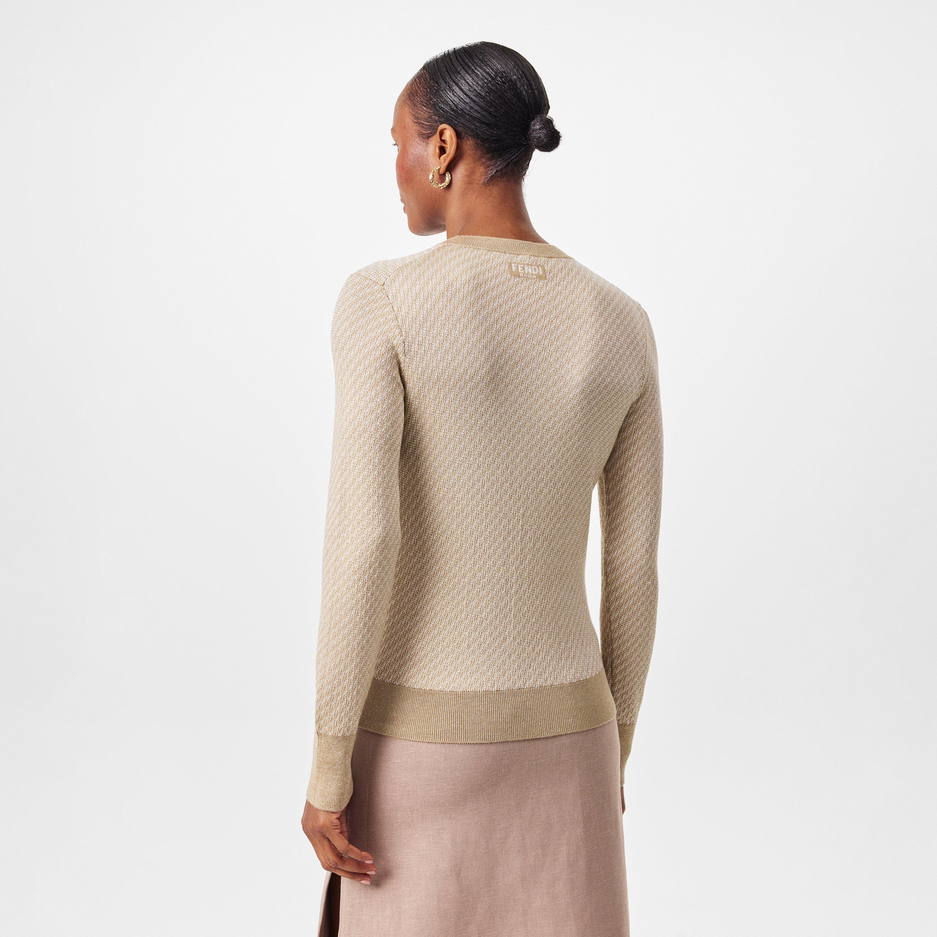 Brown - Fendi - Ff Monogram Cardigan - 4