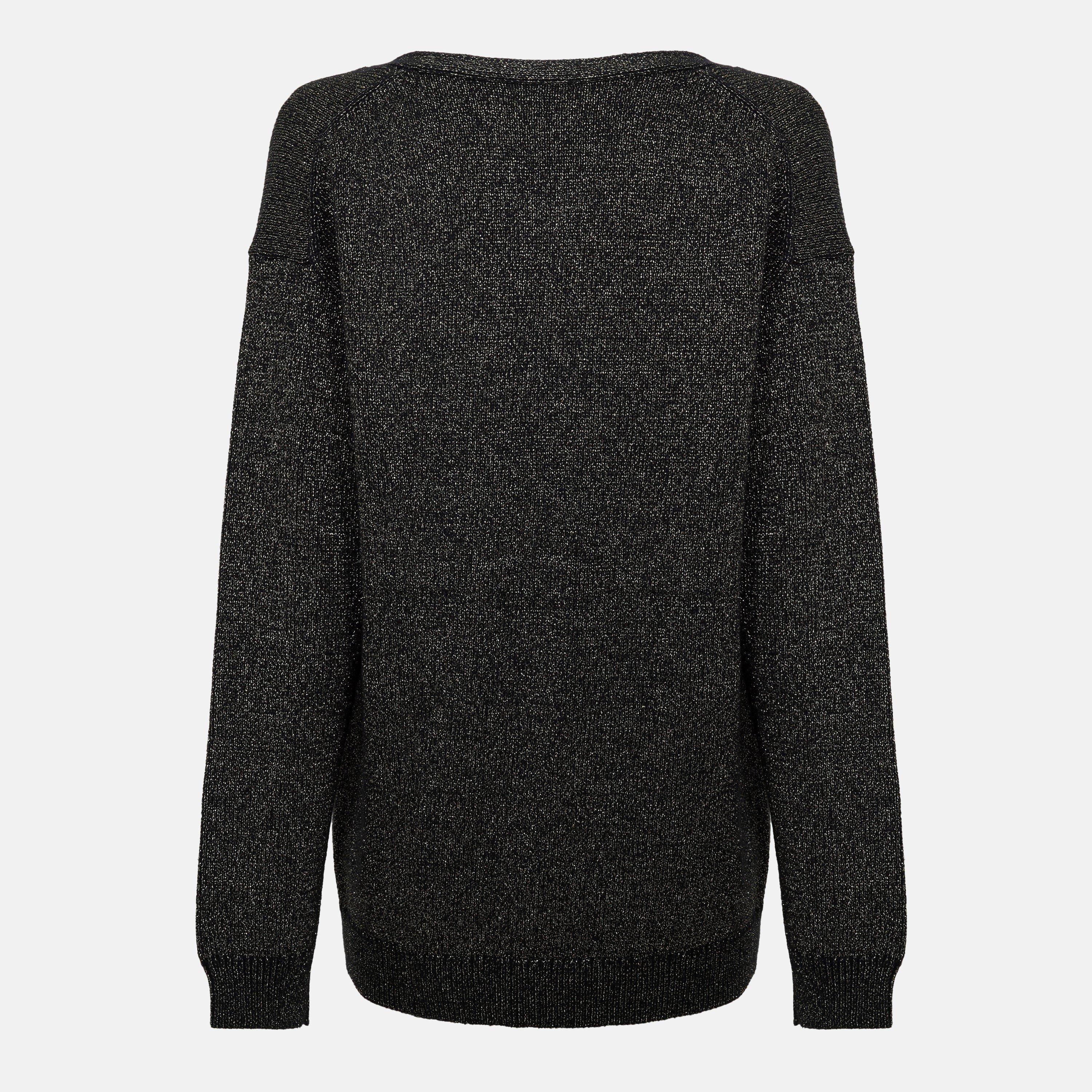 Black/Gold - Velvet by Graham and Spencer - Women's Cardigan - 2