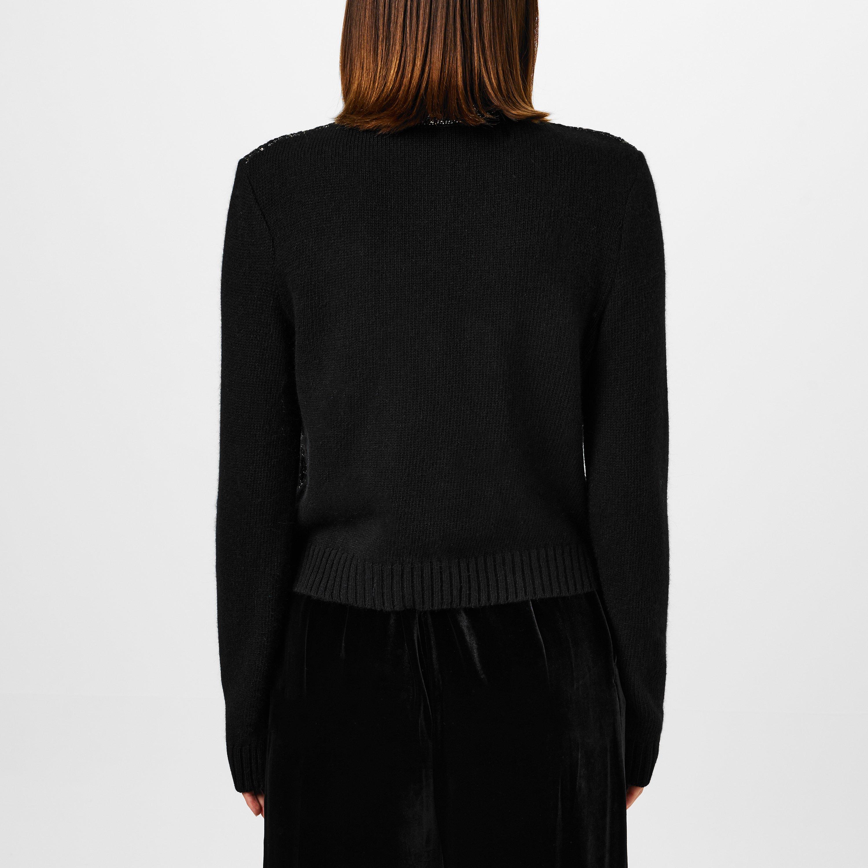 Black/Silver - Giambattista Valli - Women's Knitted Cardigan - 3