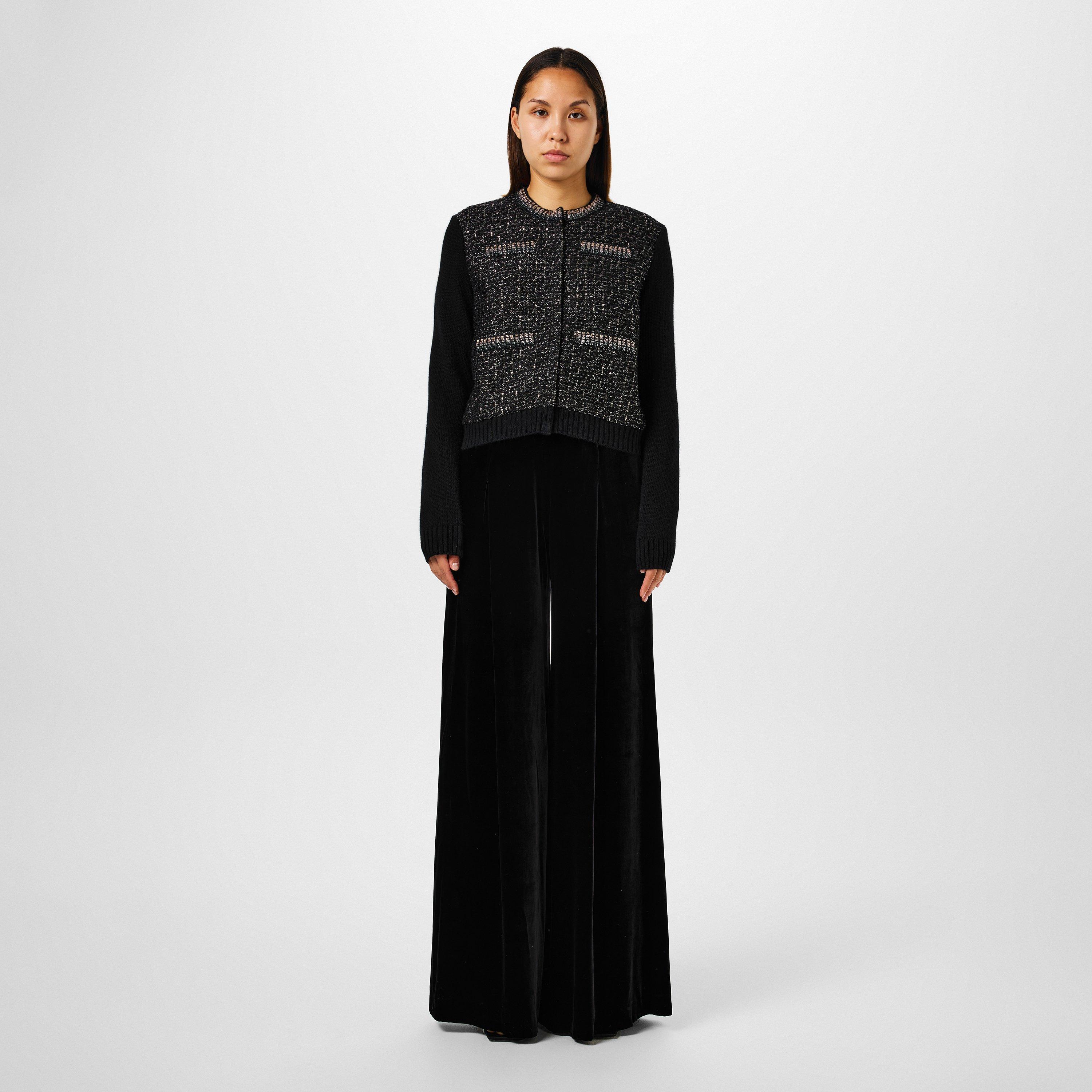 Black/Silver - Giambattista Valli - Women's Knitted Cardigan - 4