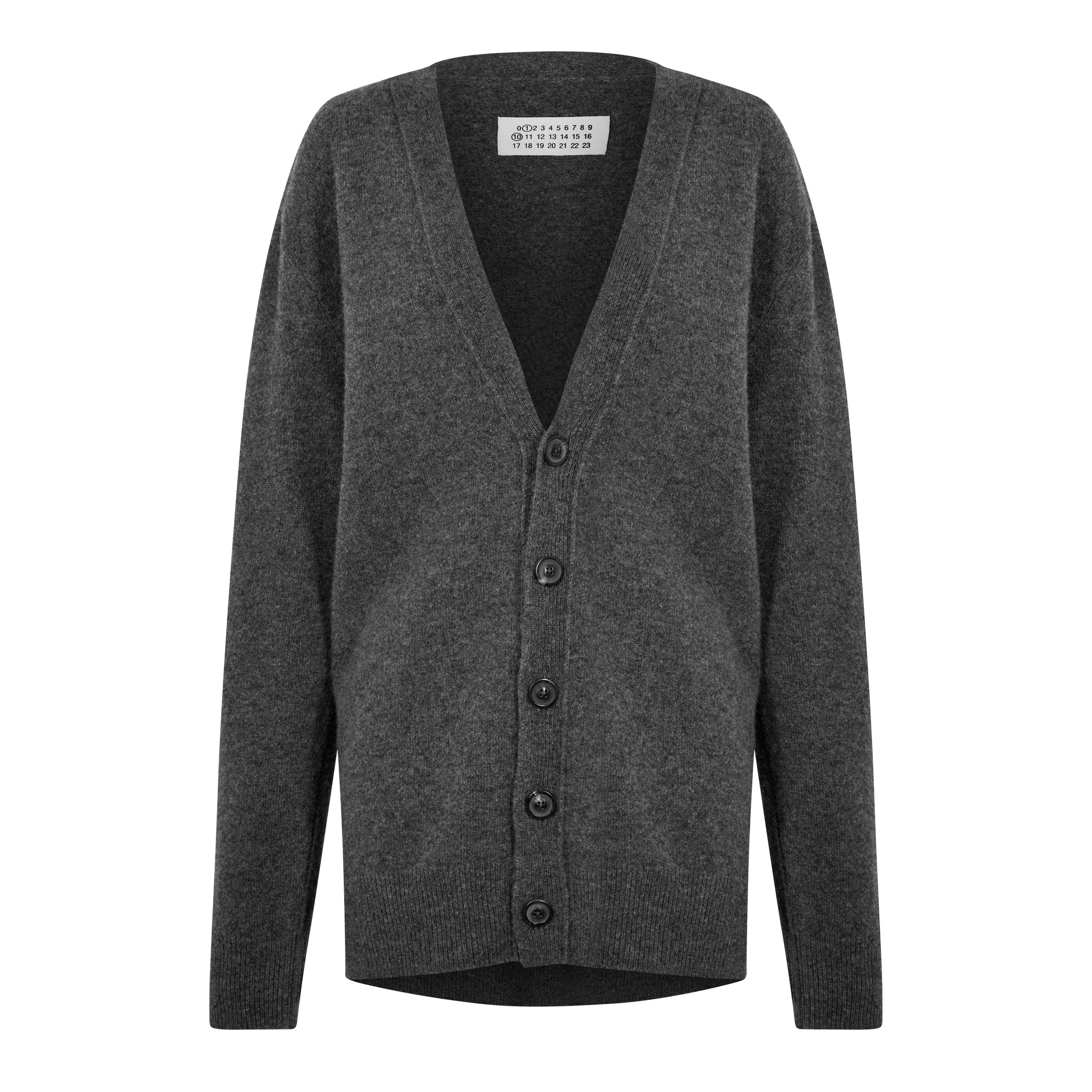 Charcoal - Maison Margiela - Cashmere V-Neck Cardigan - 5