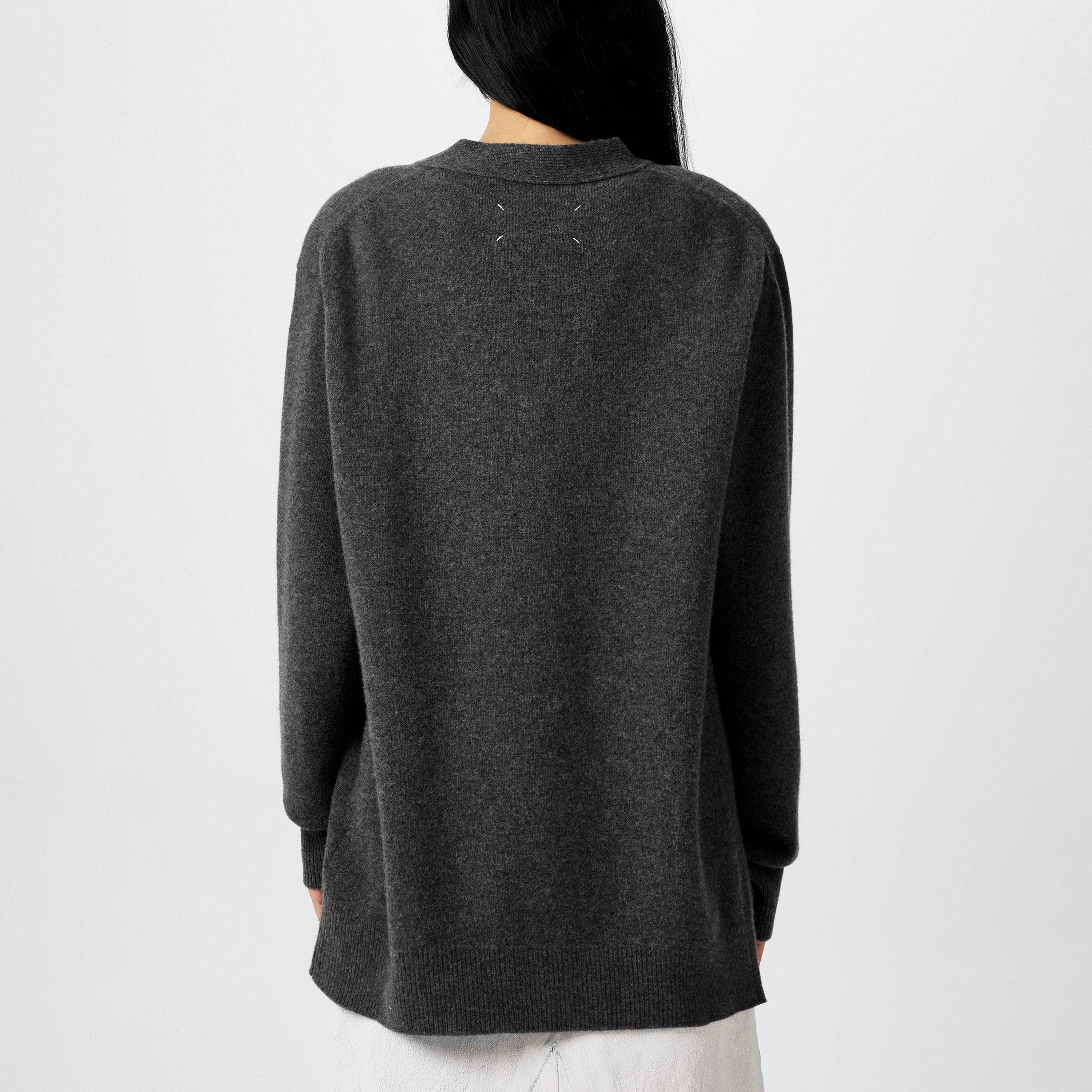Charcoal - Maison Margiela - Cashmere V-Neck Cardigan - 3