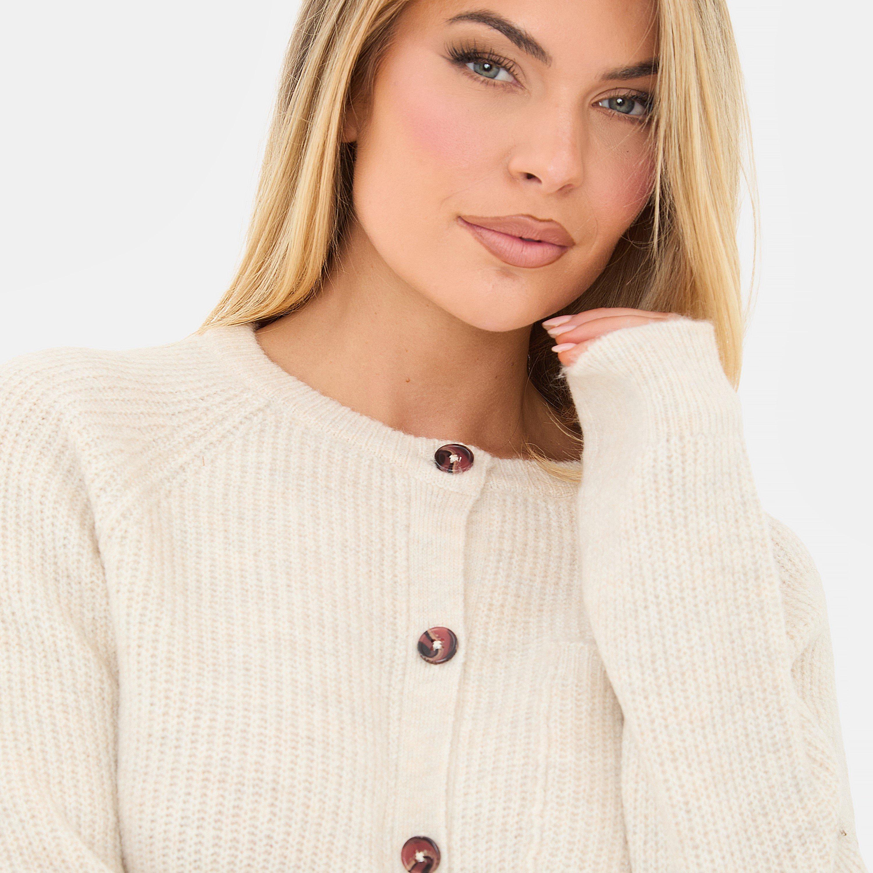 Oatmeal - I Saw It First - Button Detail Cardigan - 2