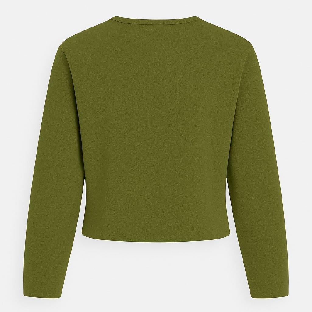 Khaki - I Saw It First - Statement Button Ribbed Cardigan - 2