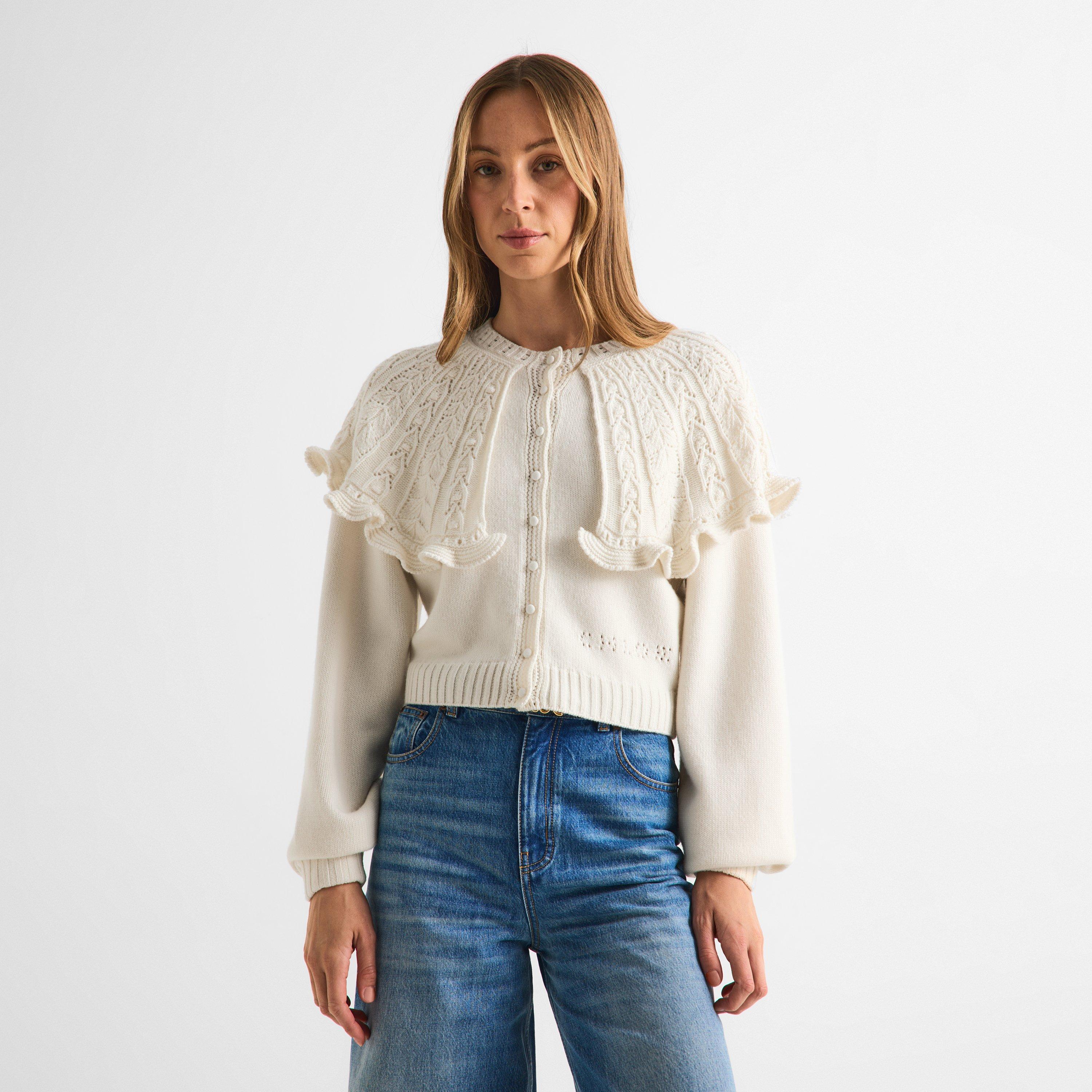 Iconic Milk - Chloe - Women's Ruffle Cardigan - 3