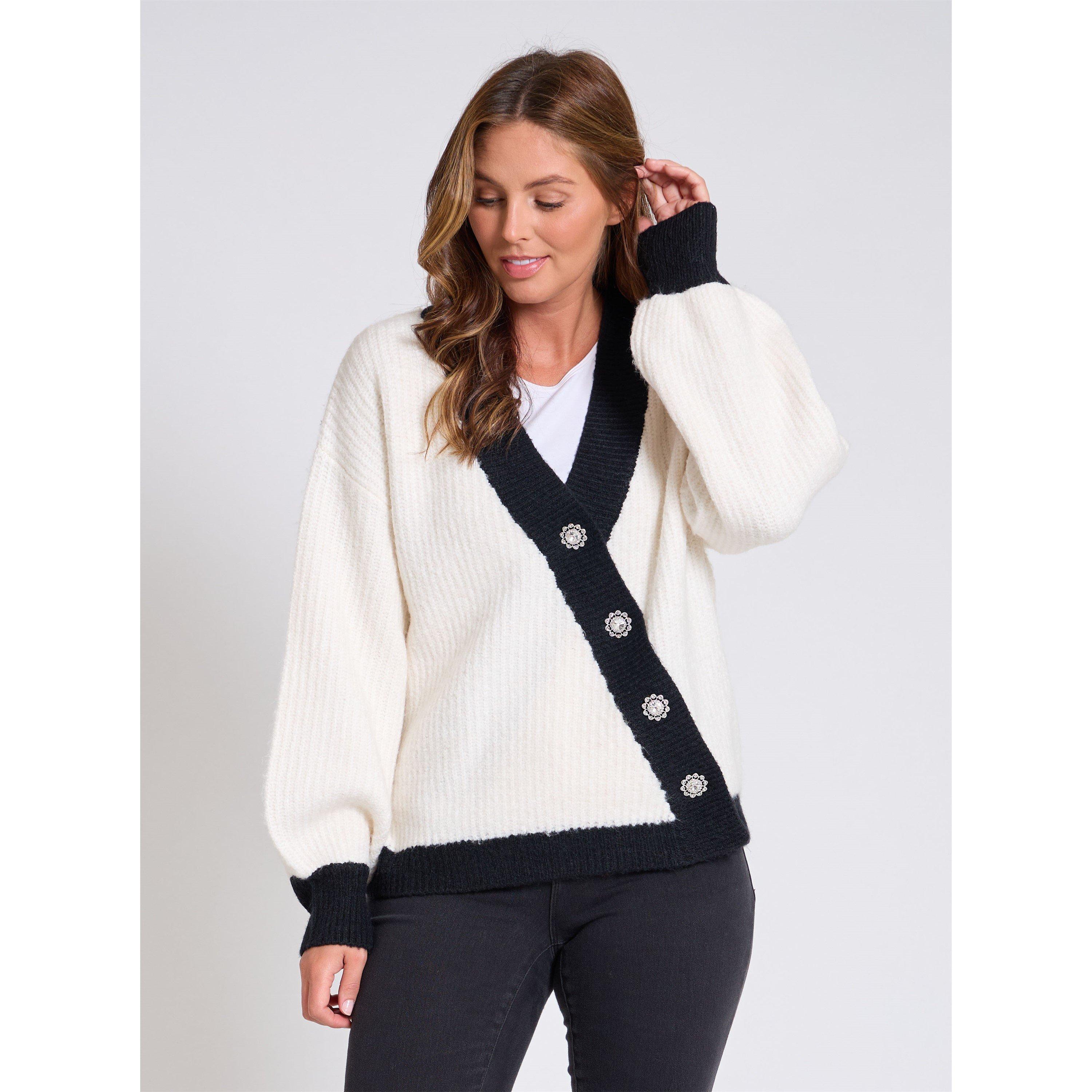 Hvid - Be You - Women's Asymmetrical Button-Up Cardigan - 1