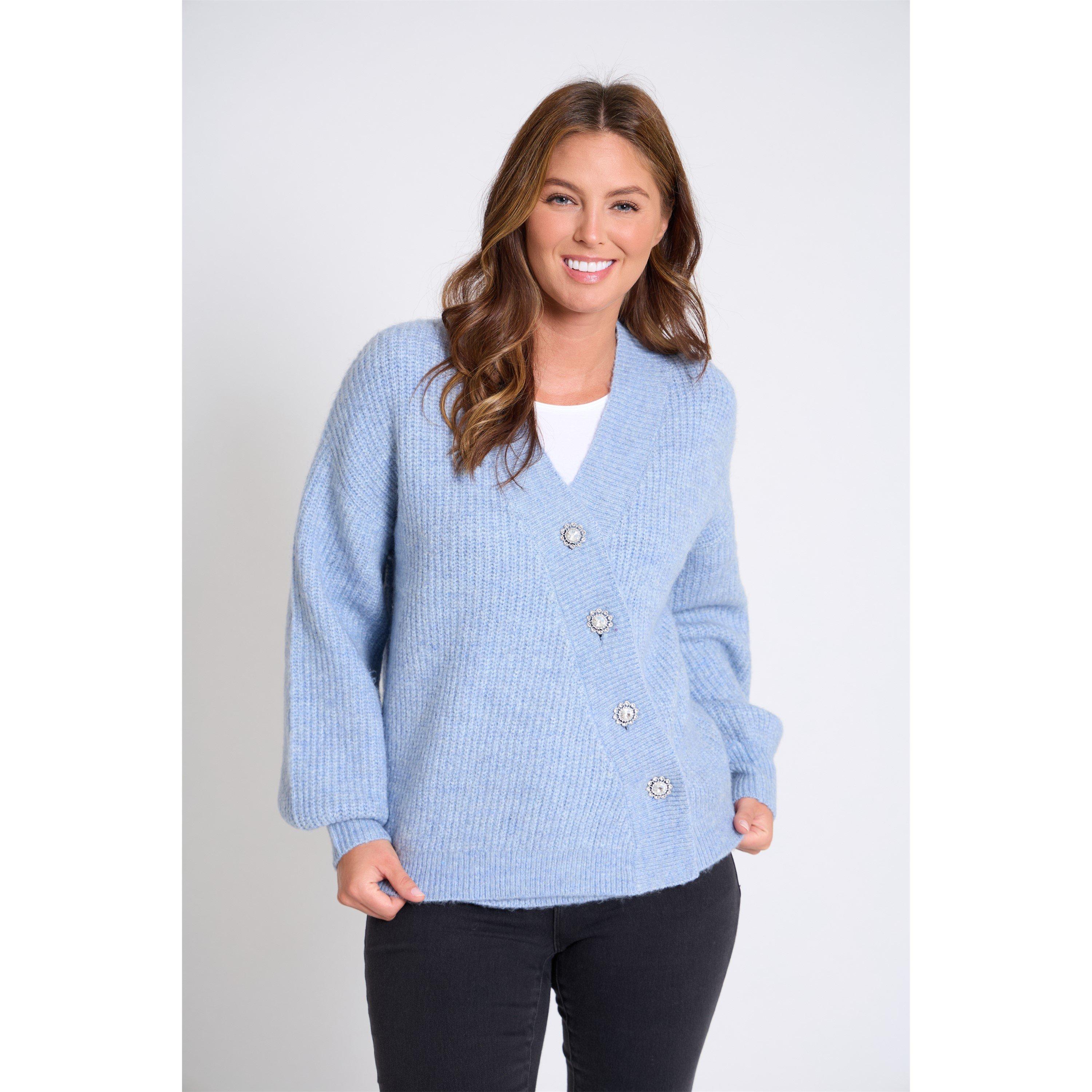 Blå - Be You - Asymmetrical Button-Up Cardigan - 6