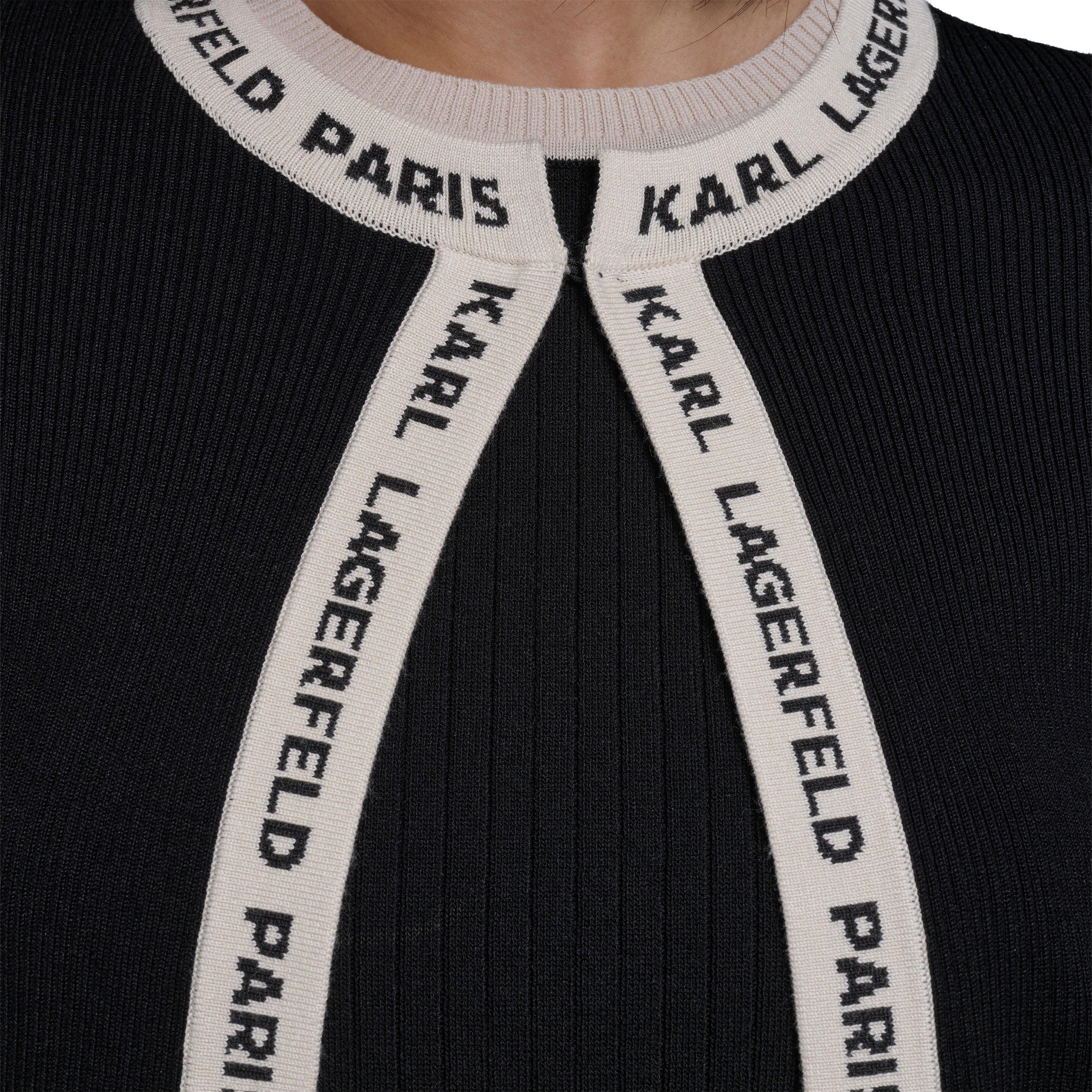 Black/Bisque - Karl Lagerfeld - Women's Sportswear Cardigan - 5