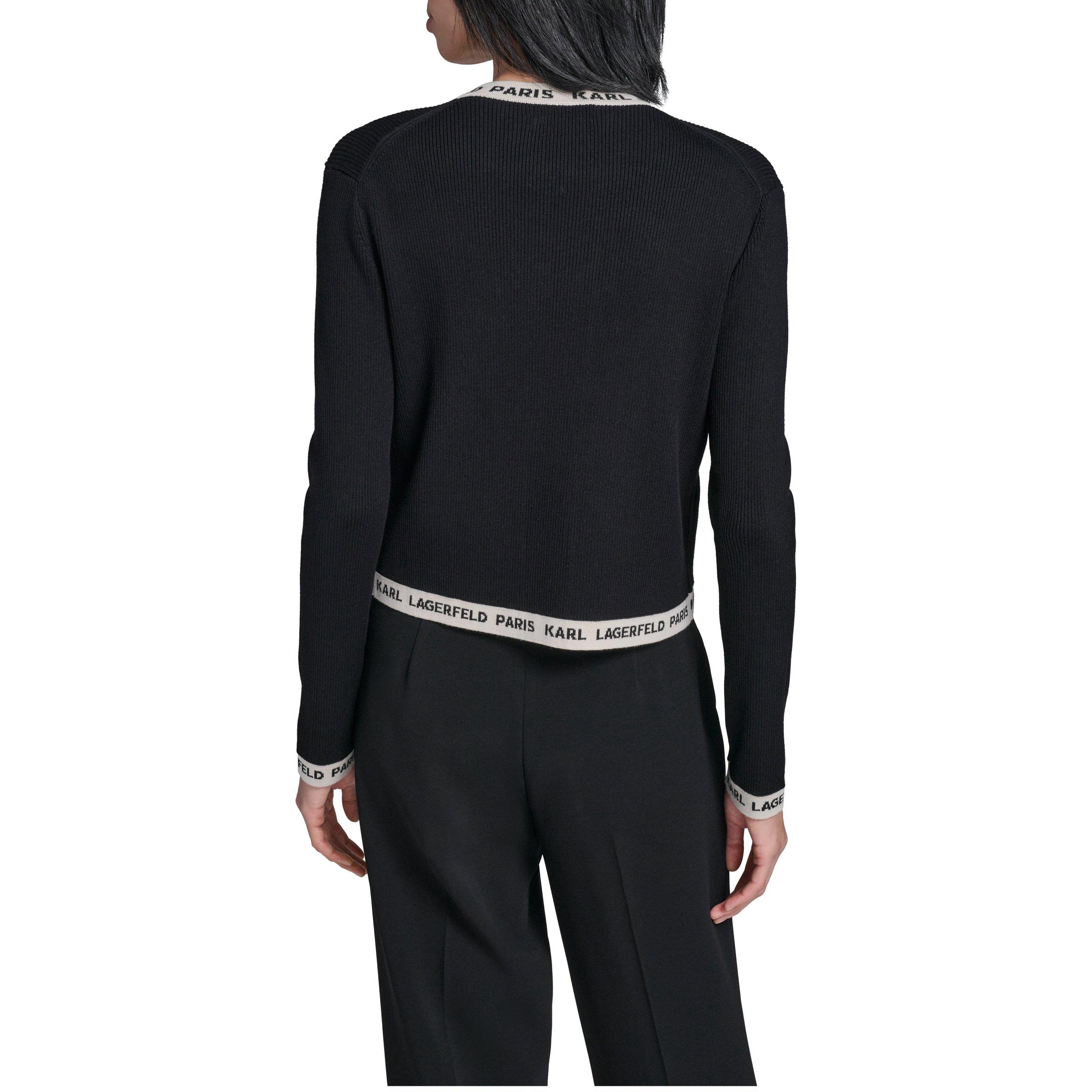 Black/Bisque - Karl Lagerfeld - Women's Sportswear Cardigan - 6