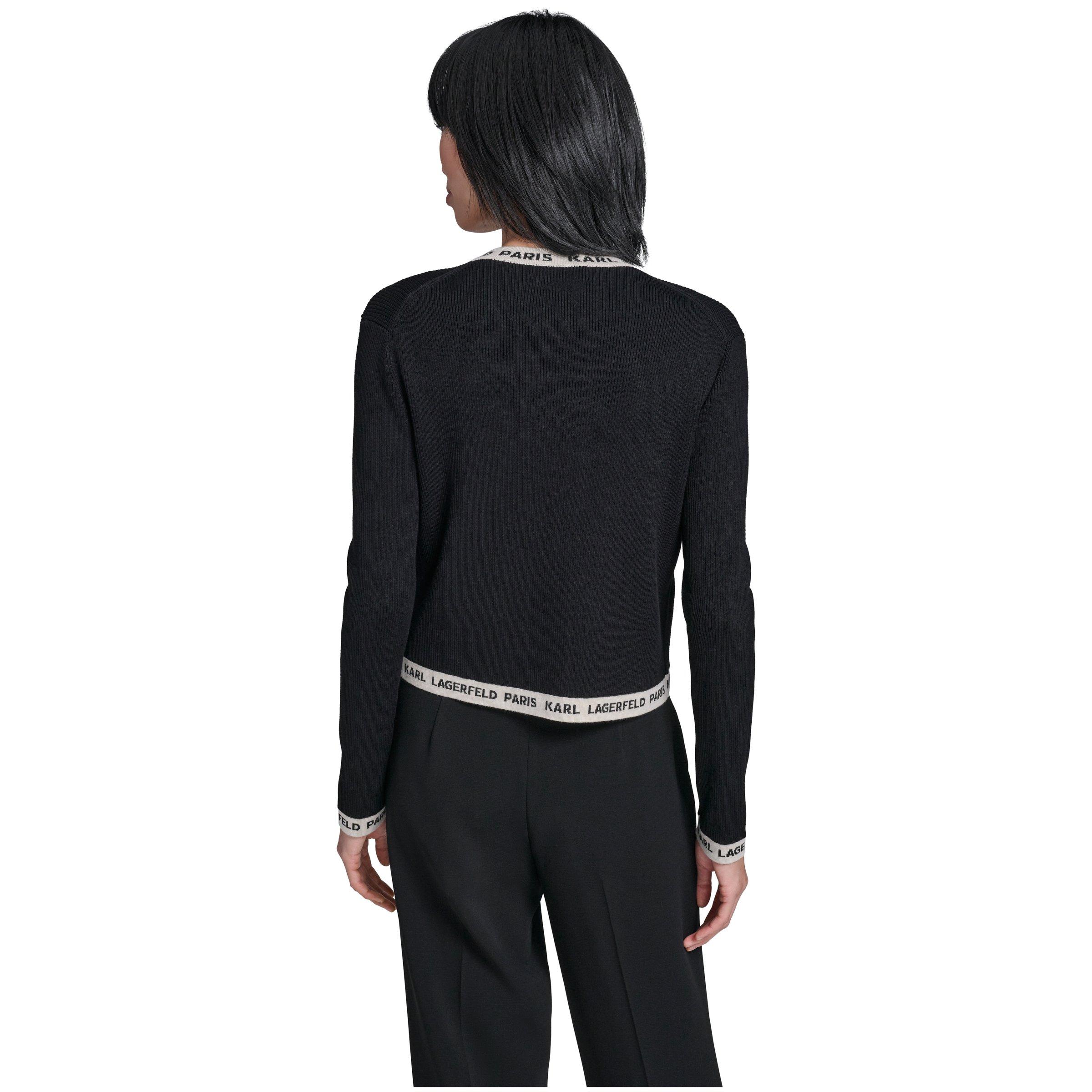 Black/Bisque - Karl Lagerfeld - Women's Sportswear Cardigan - 3