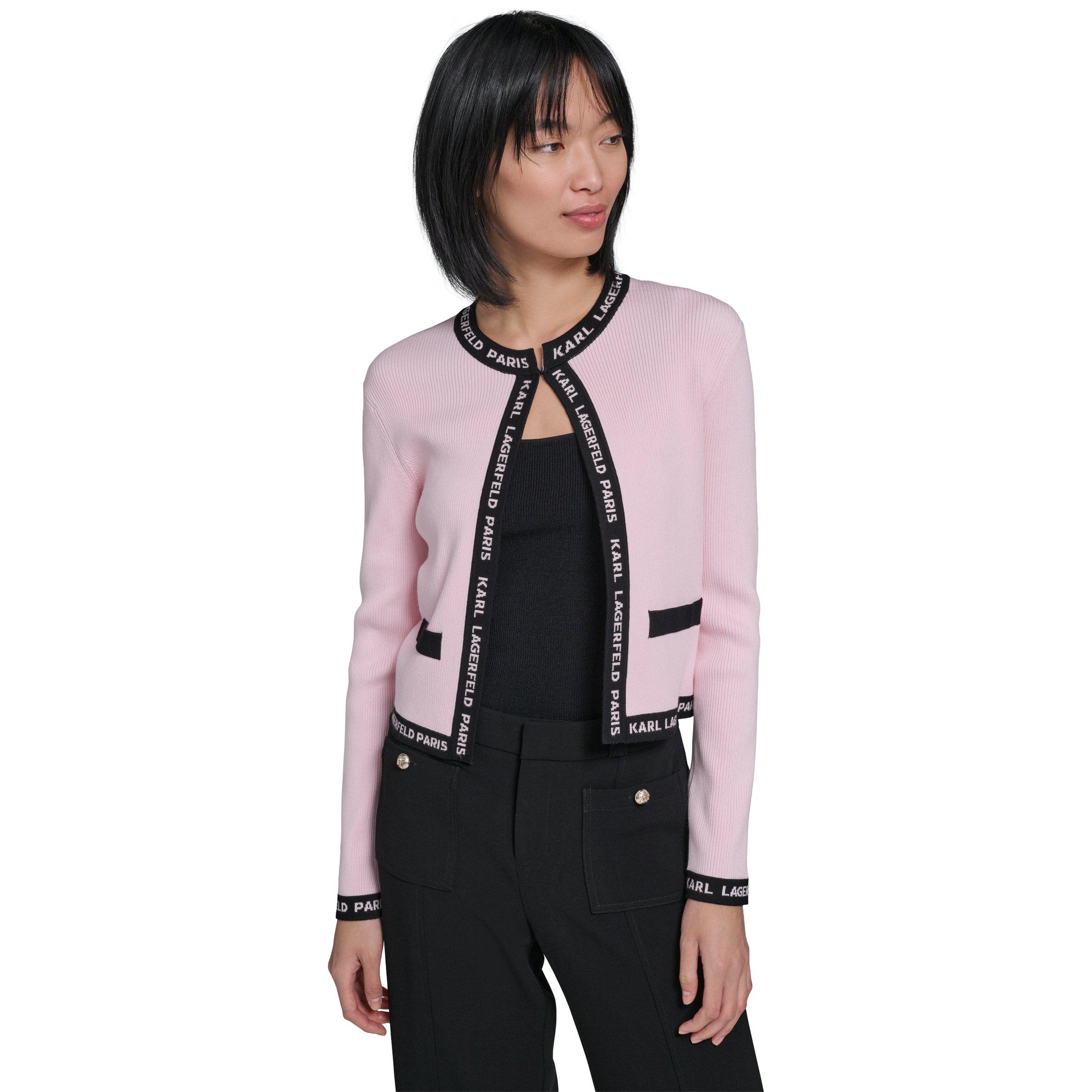 Karl Lagerfeld Women's Sportswear Cardigan - Ballet Slipper - Size 14 (L)