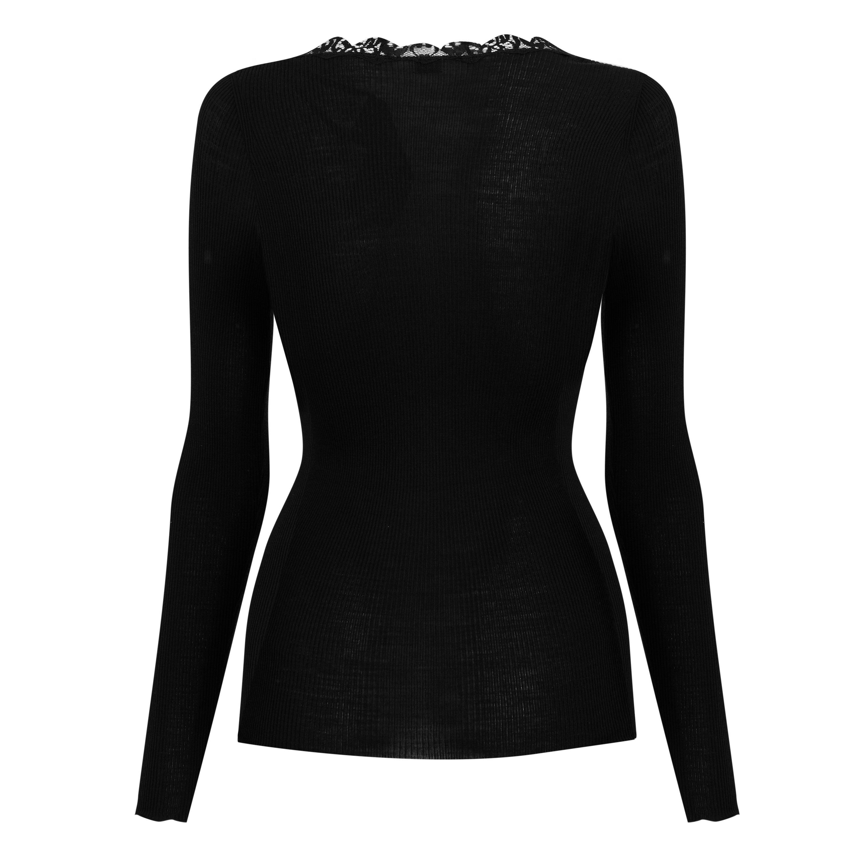 Noir - Saint Laurent - Lace Trim Cardigan - 6