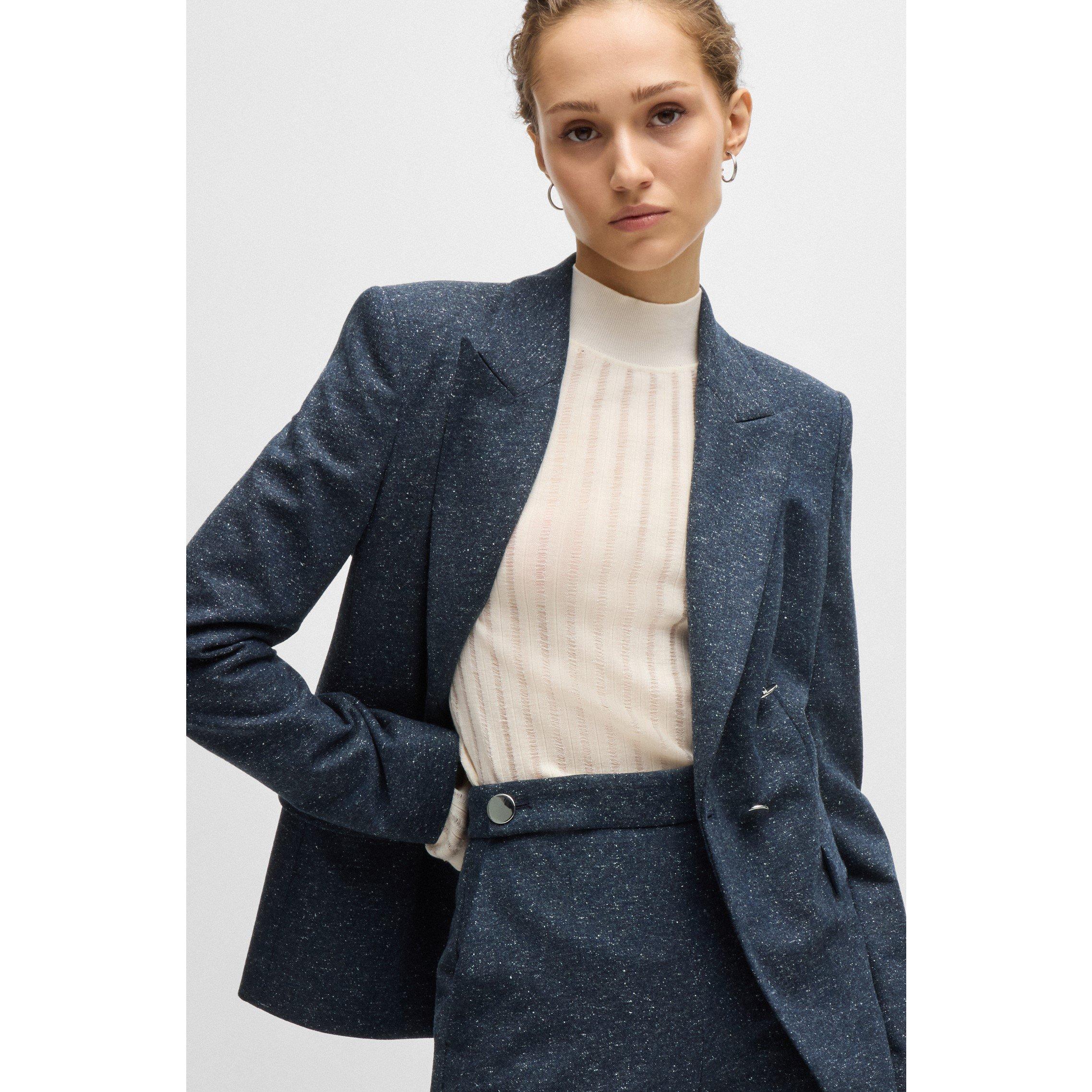 Dark Blue - Boss - Women's Jia Db2a Formal Jacket - 5