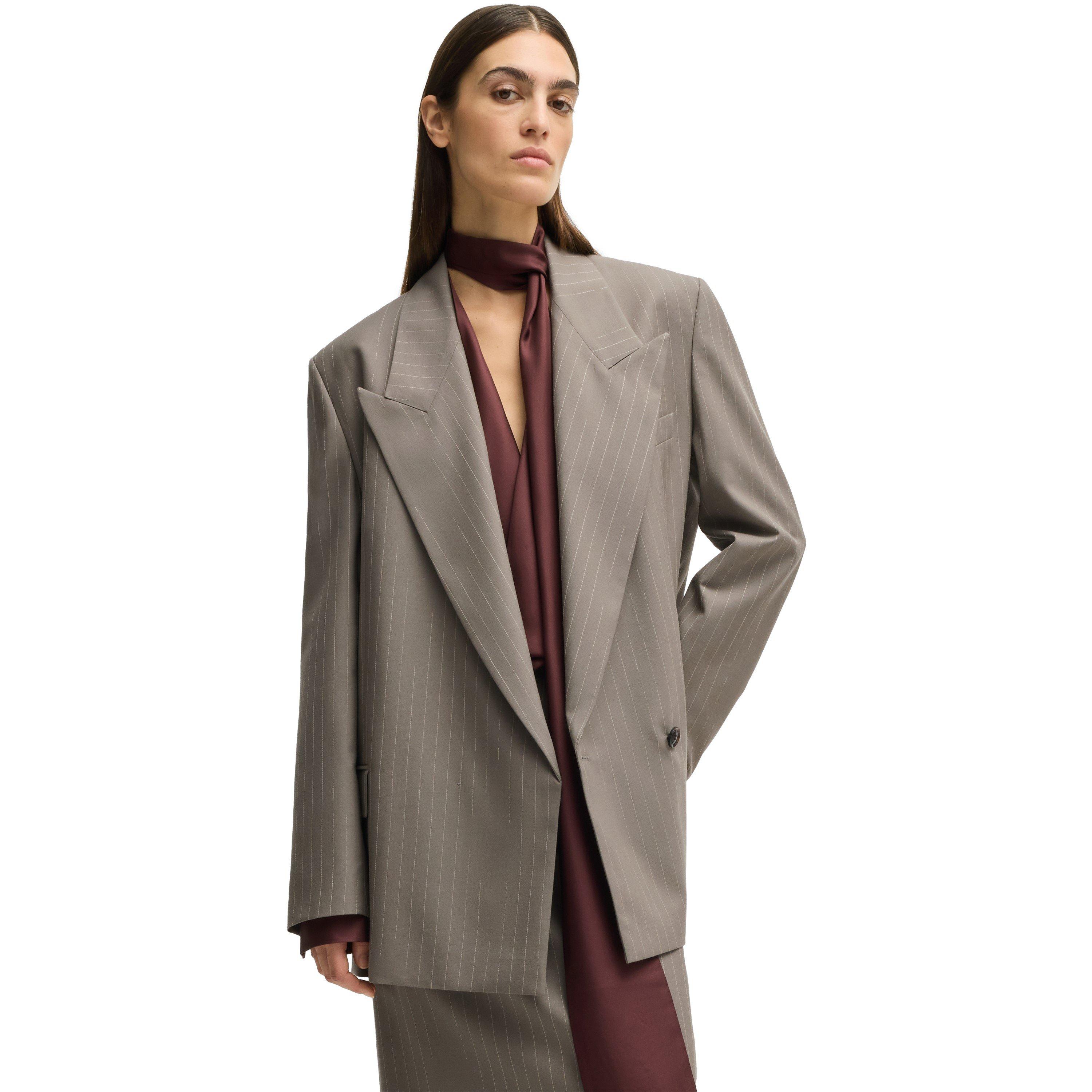 Open Grey - Boss - Women's Jafranci1 Structured Formal Jacket - 2