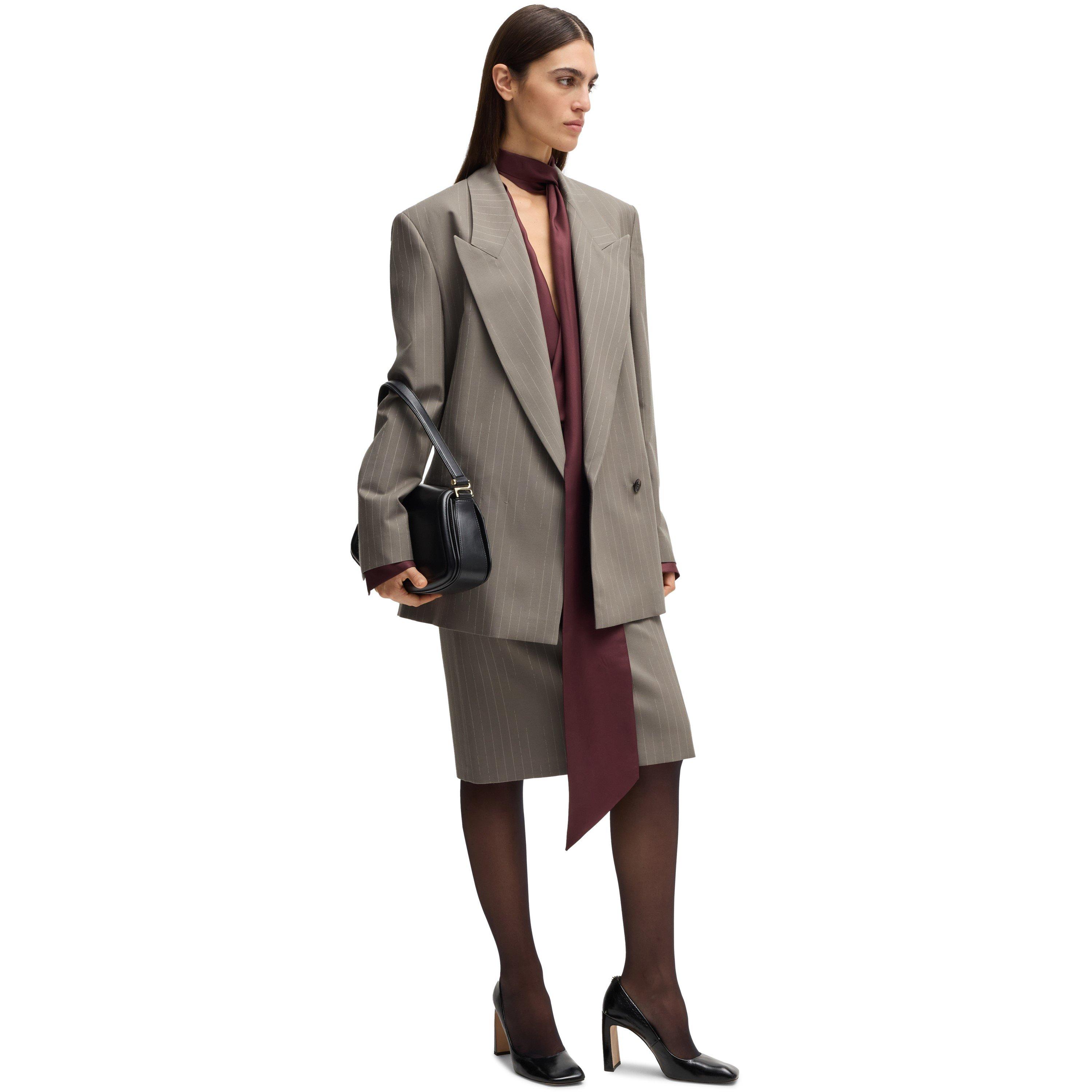 Open Grey - Boss - Women's Jafranci1 Structured Formal Jacket - 6