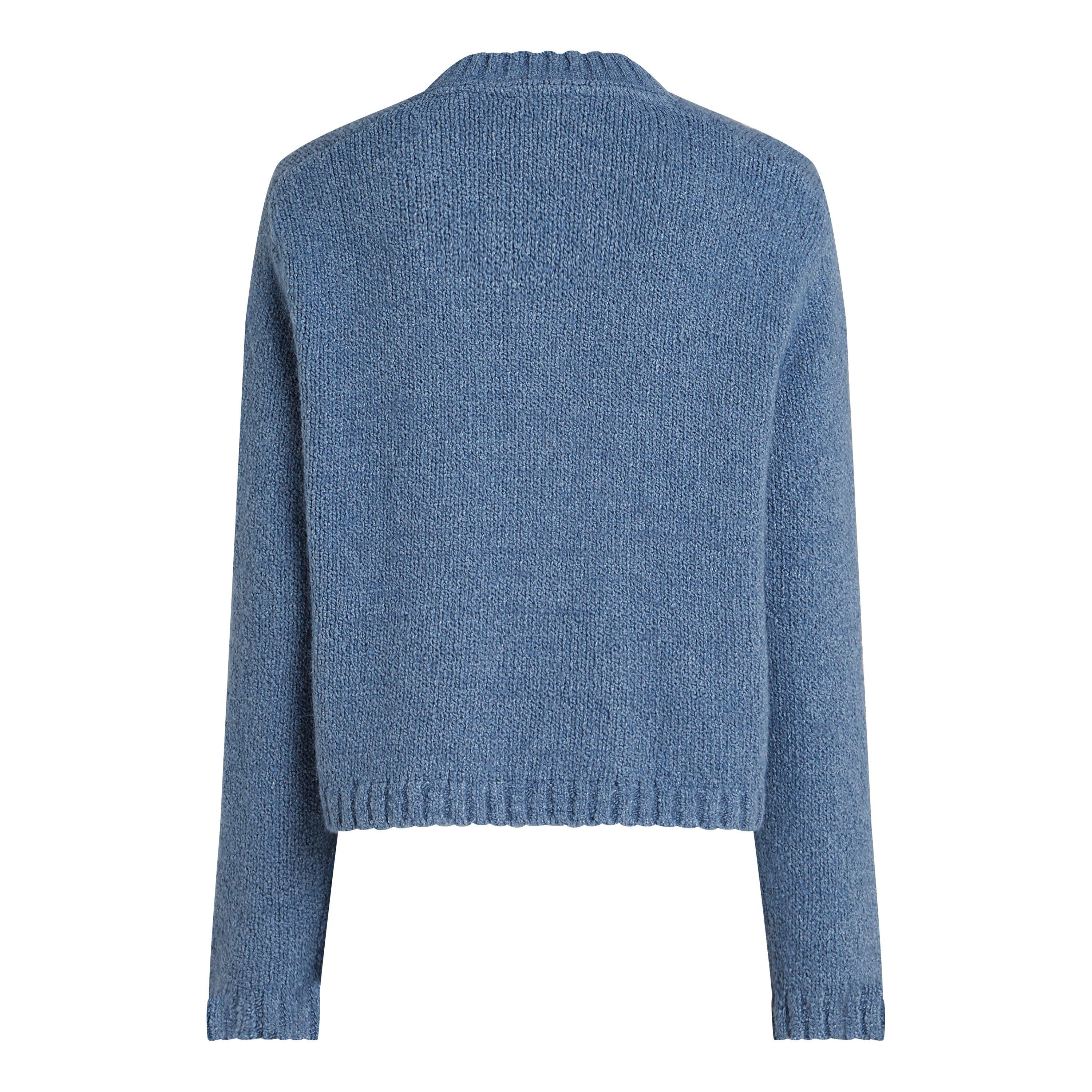 Flint Blue - Tommy Hilfiger - Women's Textured Gold Button Cardigan - 6