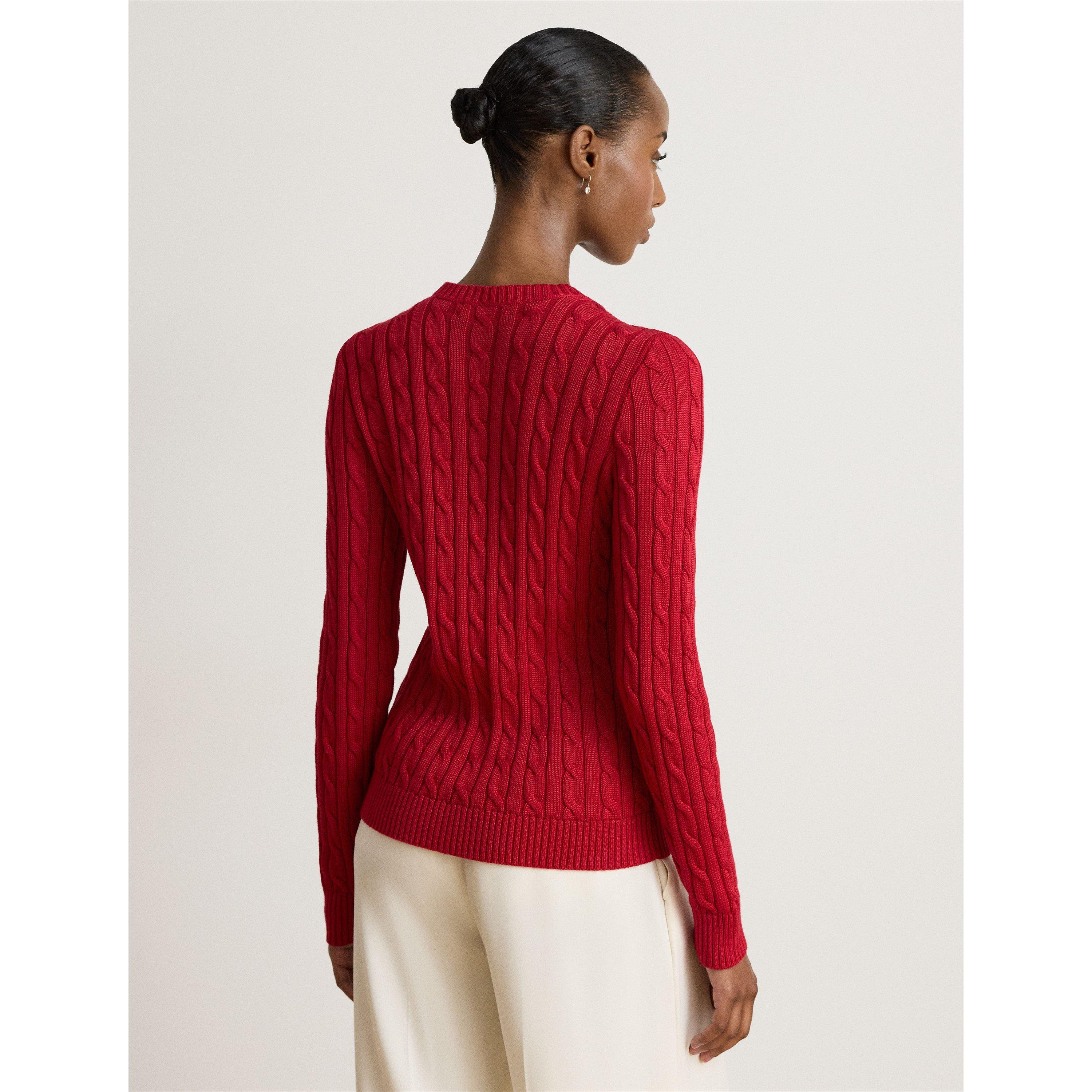 RALPH RED - Lauren by Ralph Lauren - Women's Cable-Knit Cardigan - 3