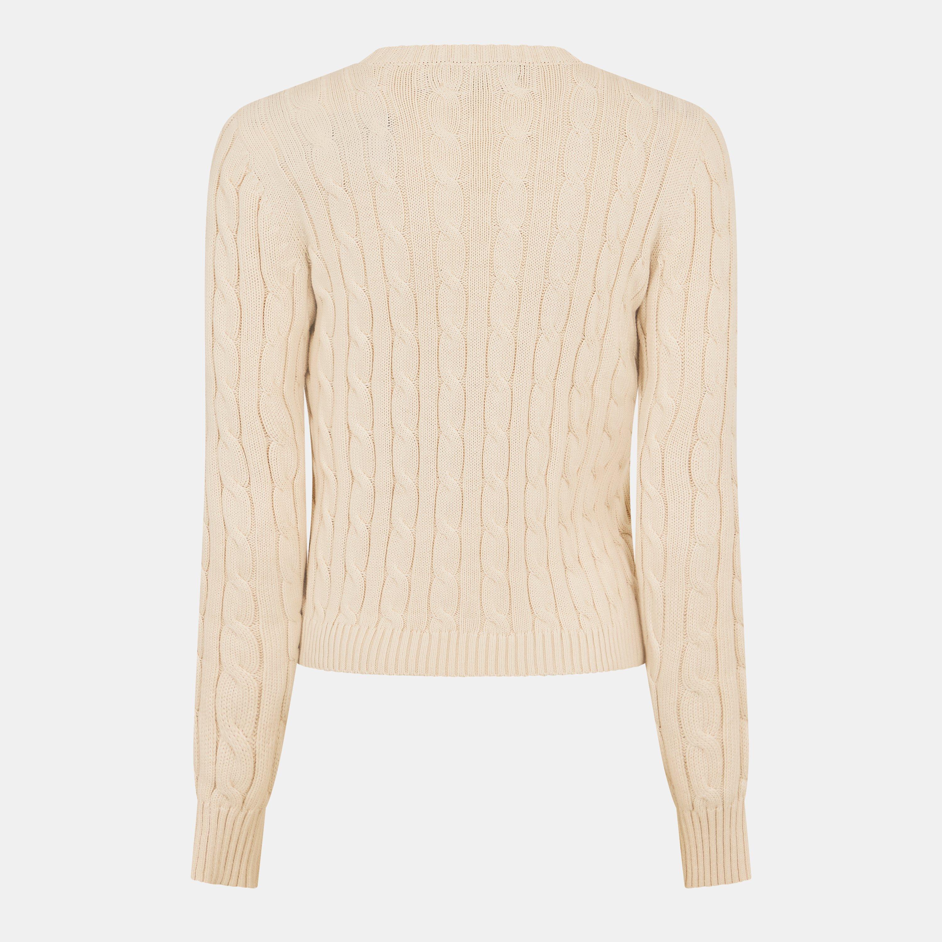 Masc Cream - Lauren by Ralph Lauren - Women's Cable-Knit Cardigan - 2